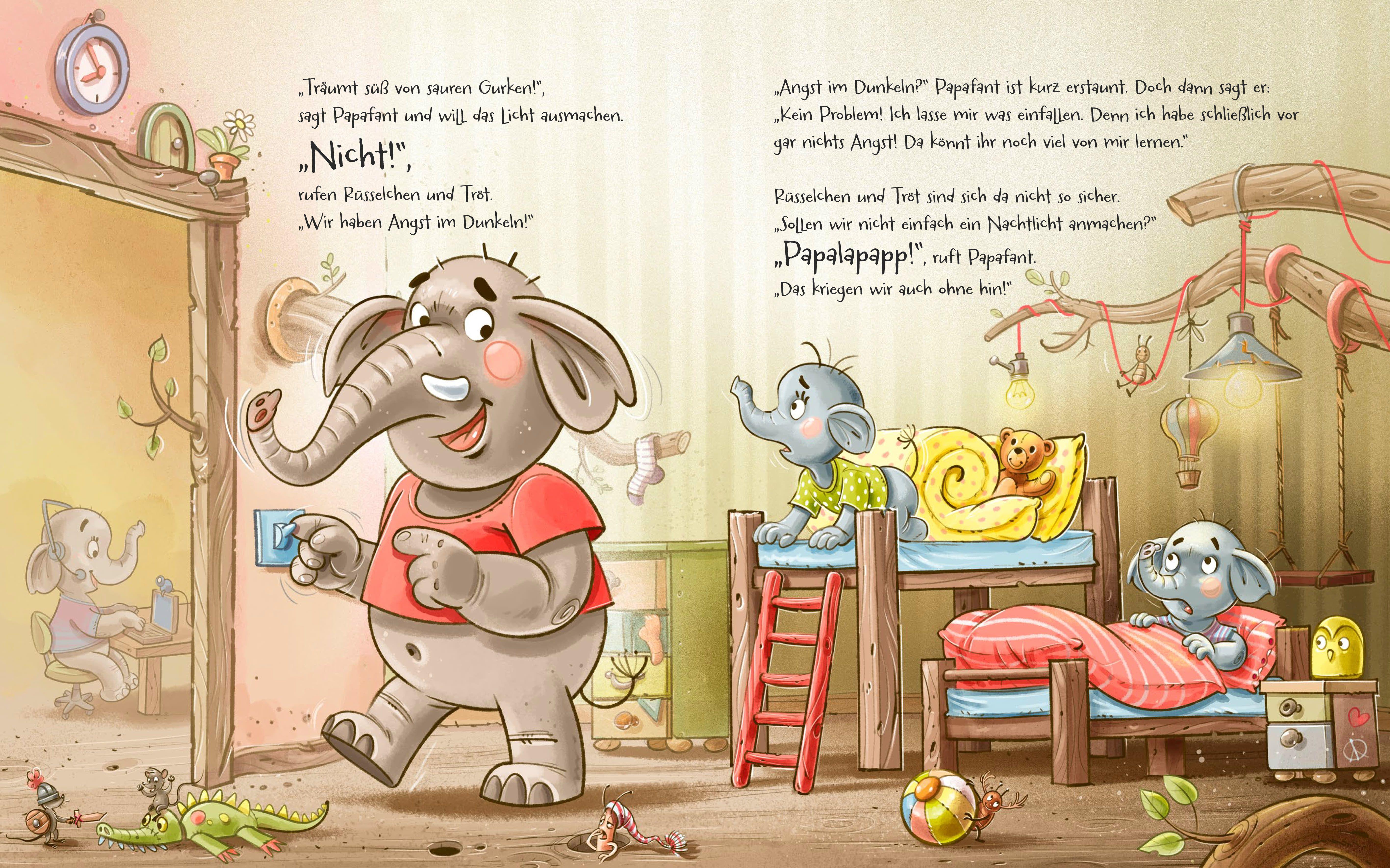 Beispielinhalt (Bild) Papafant - Angst im Dunkeln? Ich doch nicht!