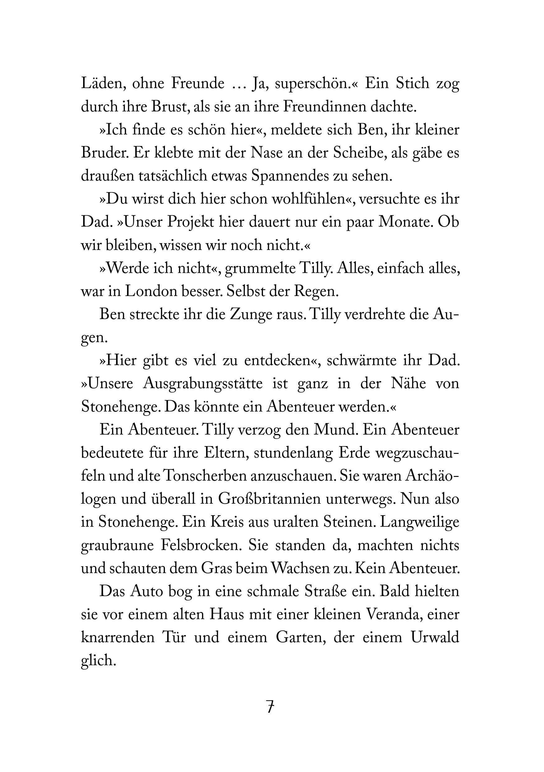 Beispielinhalt (Bild) Tilly Evermore und der Ruf der ewigen Steine