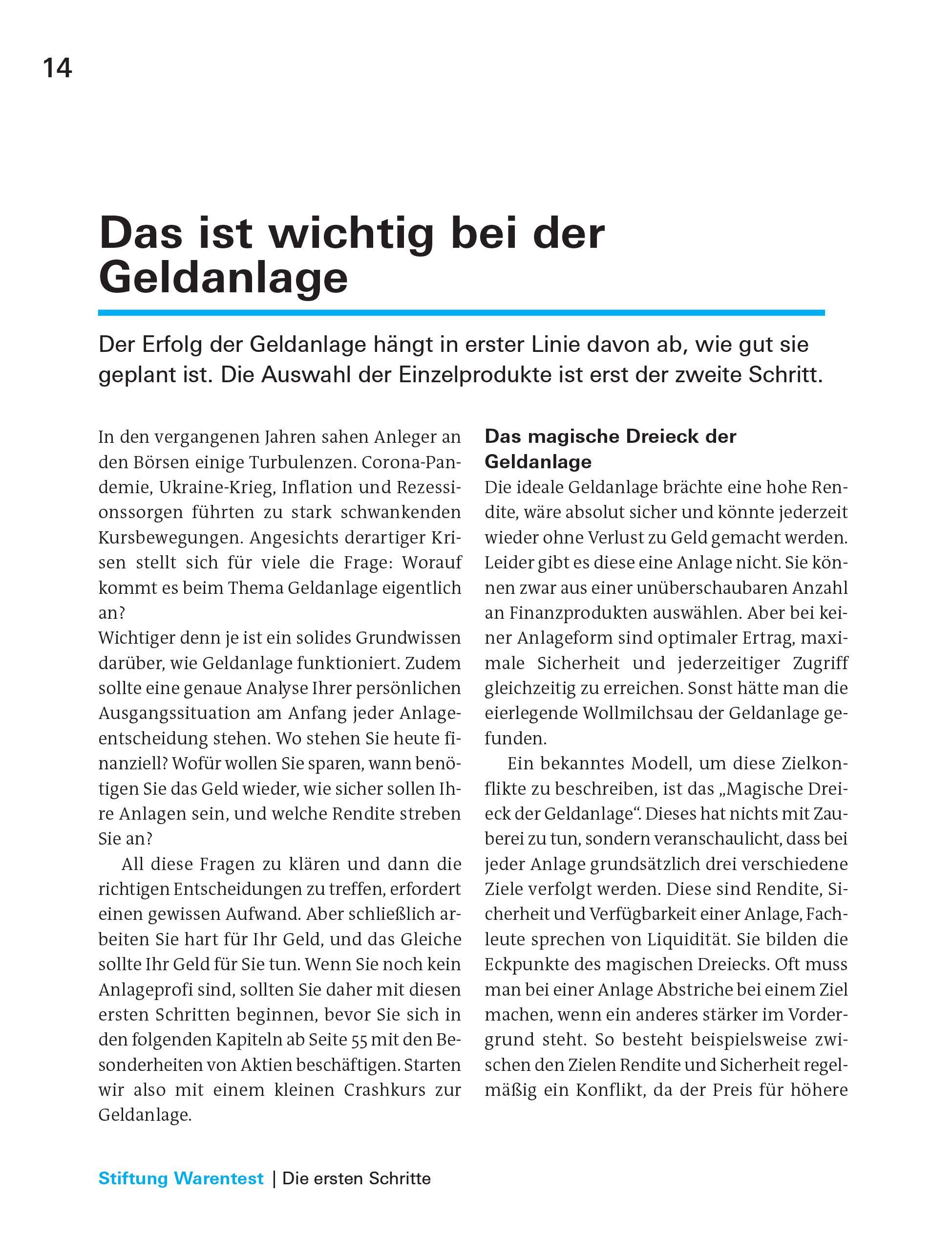 Beispielinhalt (Bild) Alles über Aktien