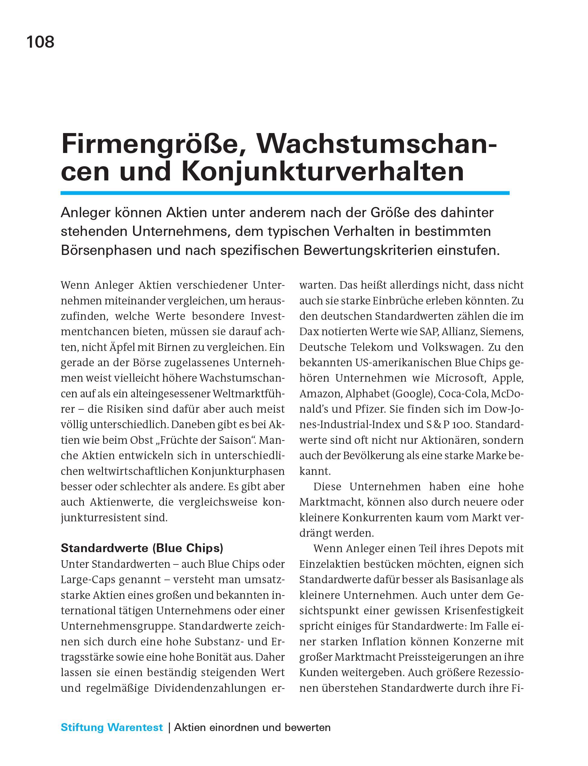 Beispielinhalt (Bild) Alles über Aktien