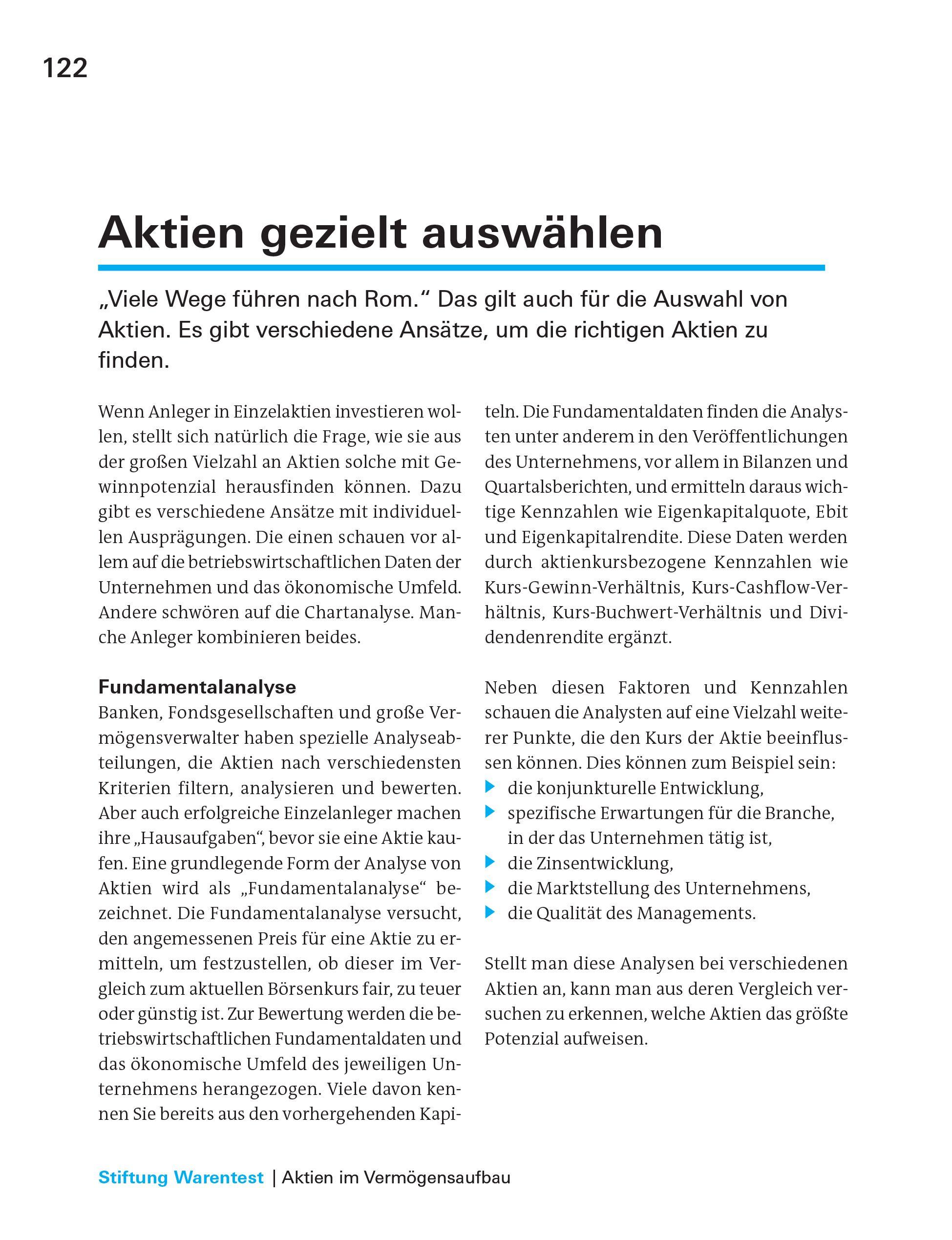 Beispielinhalt (Bild) Alles über Aktien