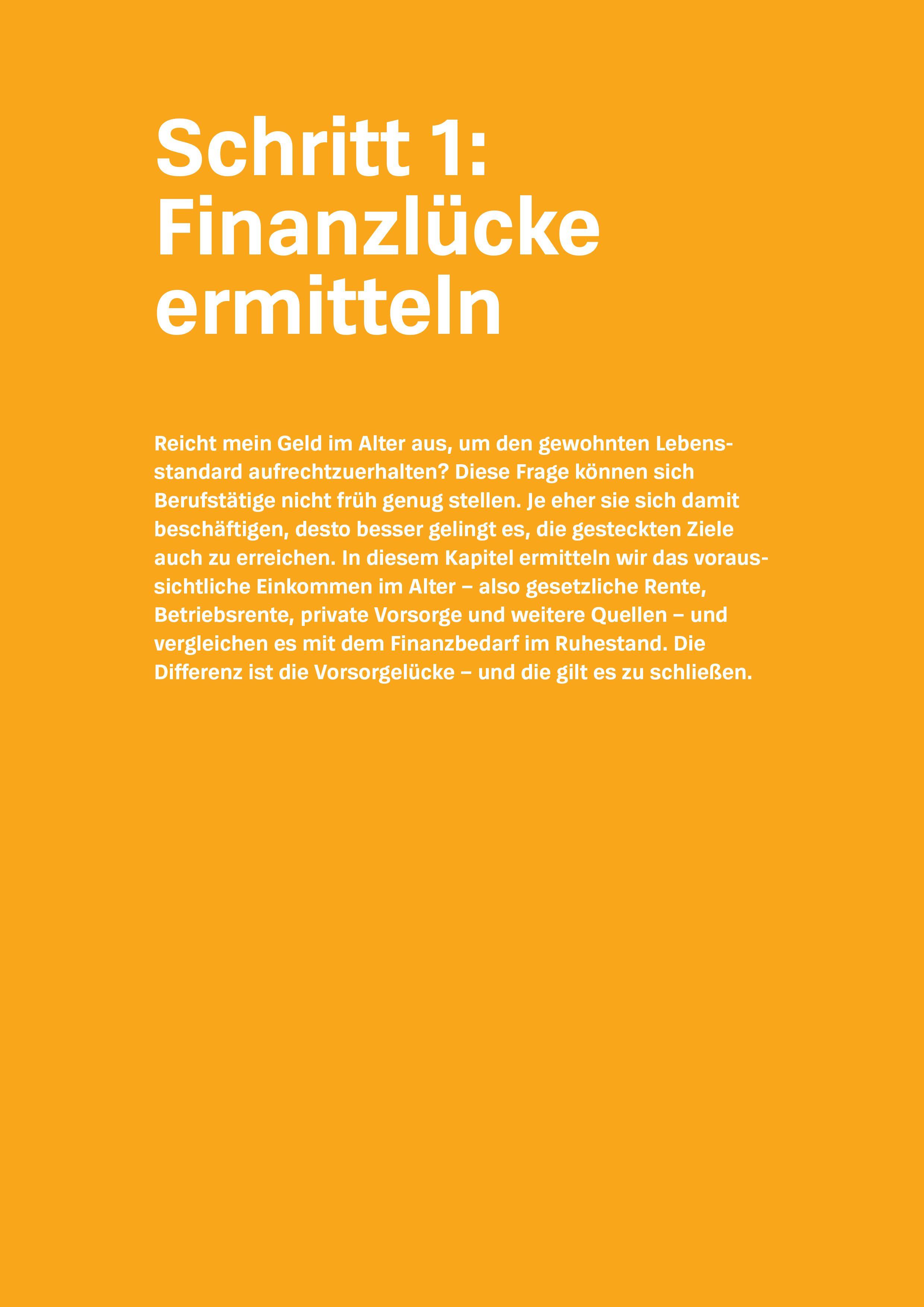 Beispielinhalt (Bild) Altersvorsorge: Das Set