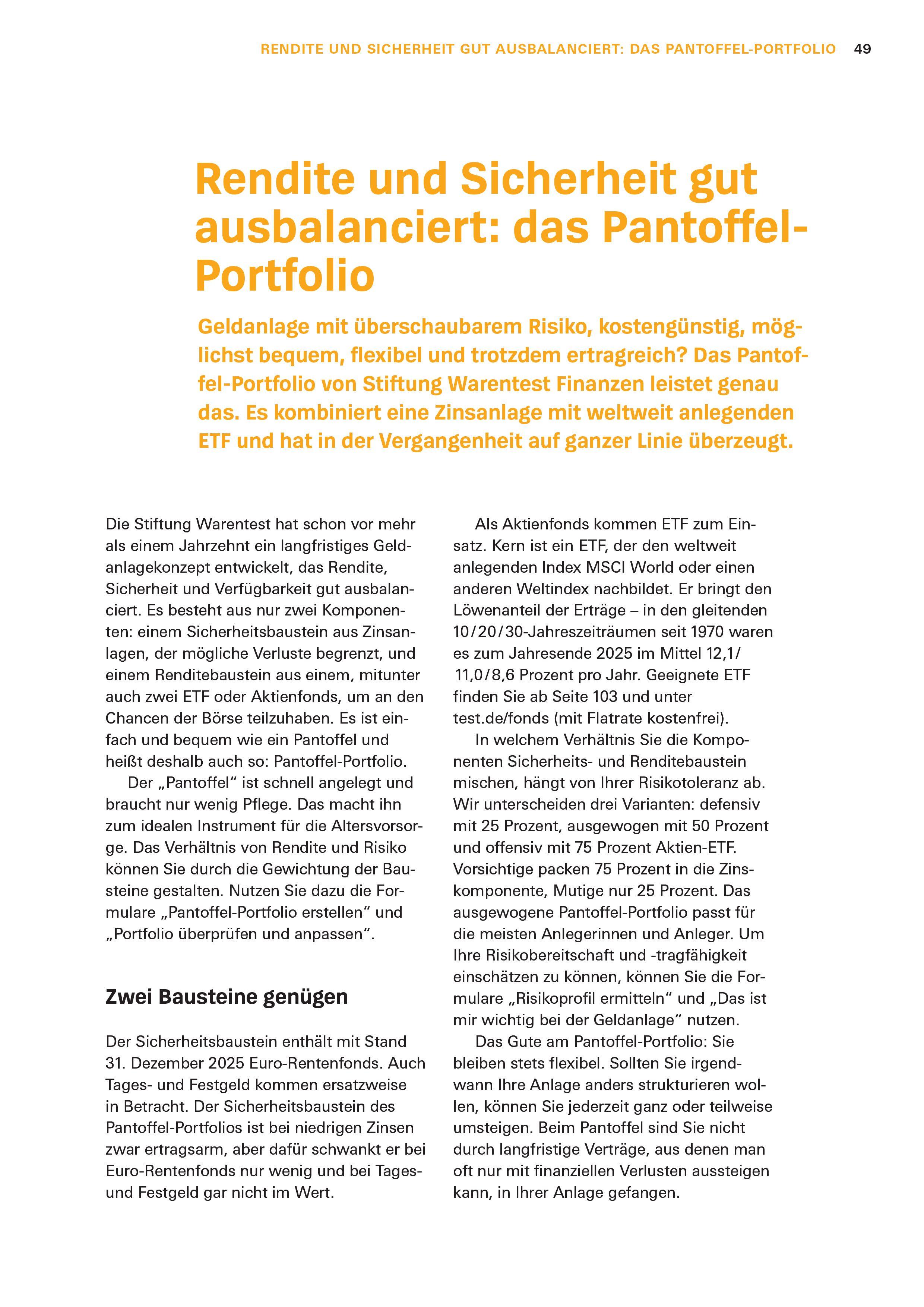 Beispielinhalt (Bild) Altersvorsorge: Das Set