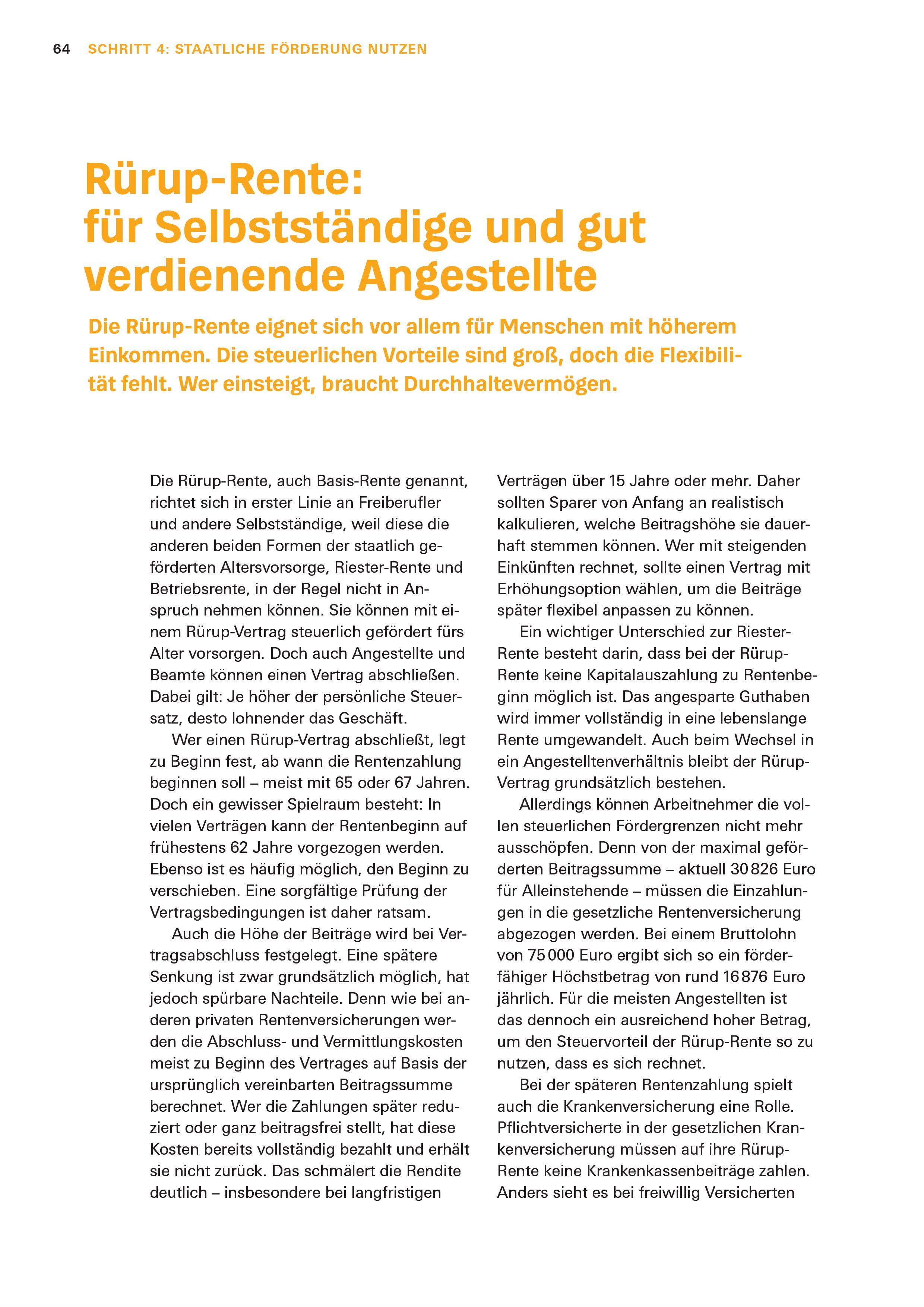 Beispielinhalt (Bild) Altersvorsorge: Das Set