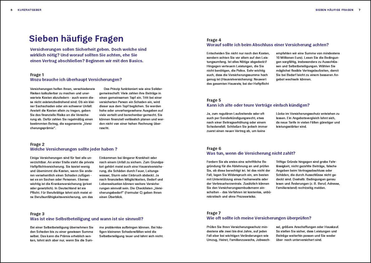 Beispielinhalt (Bild) Das Versicherungs-Set