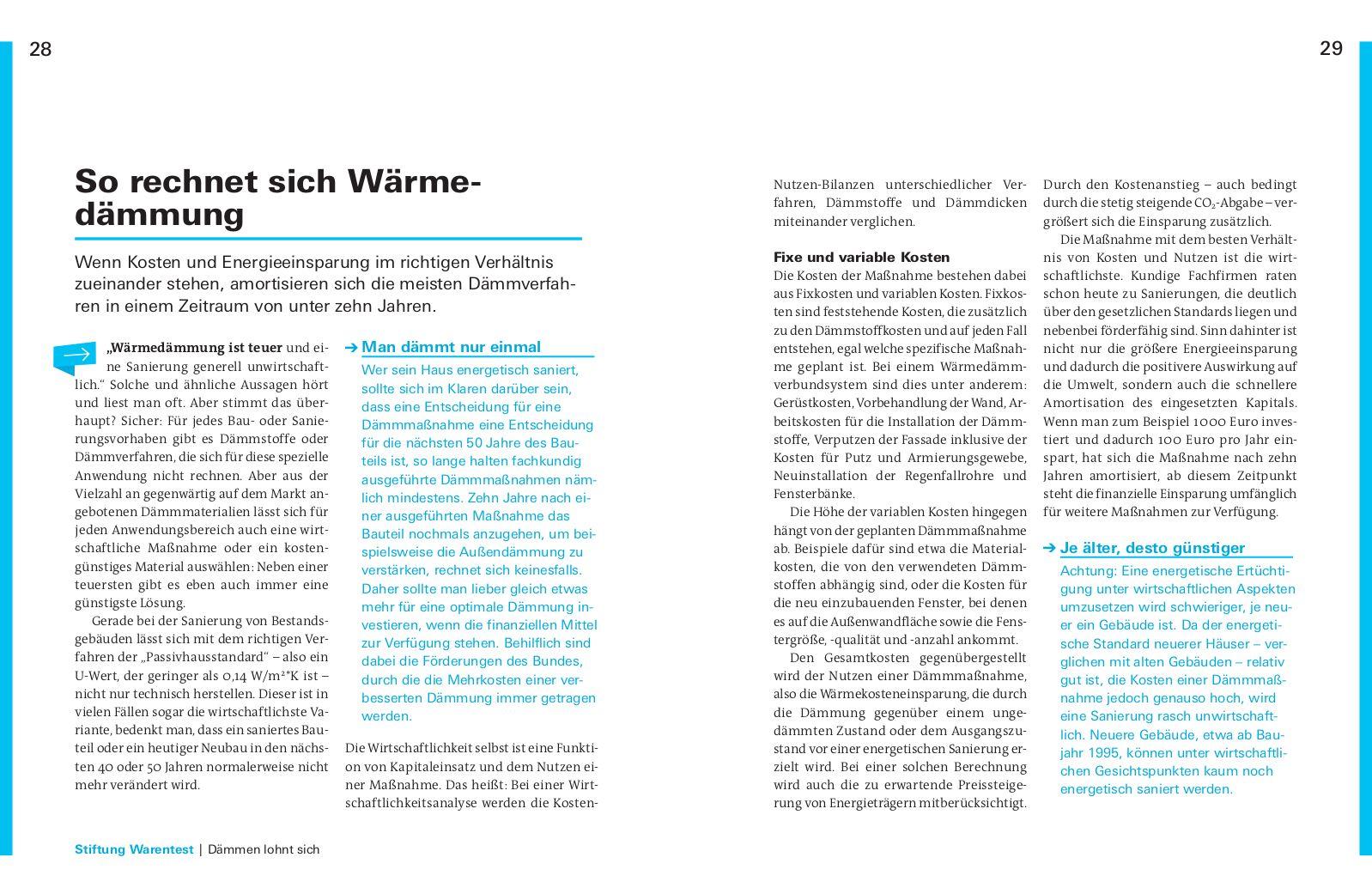 Beispielinhalt (Bild) Richtig dämmen