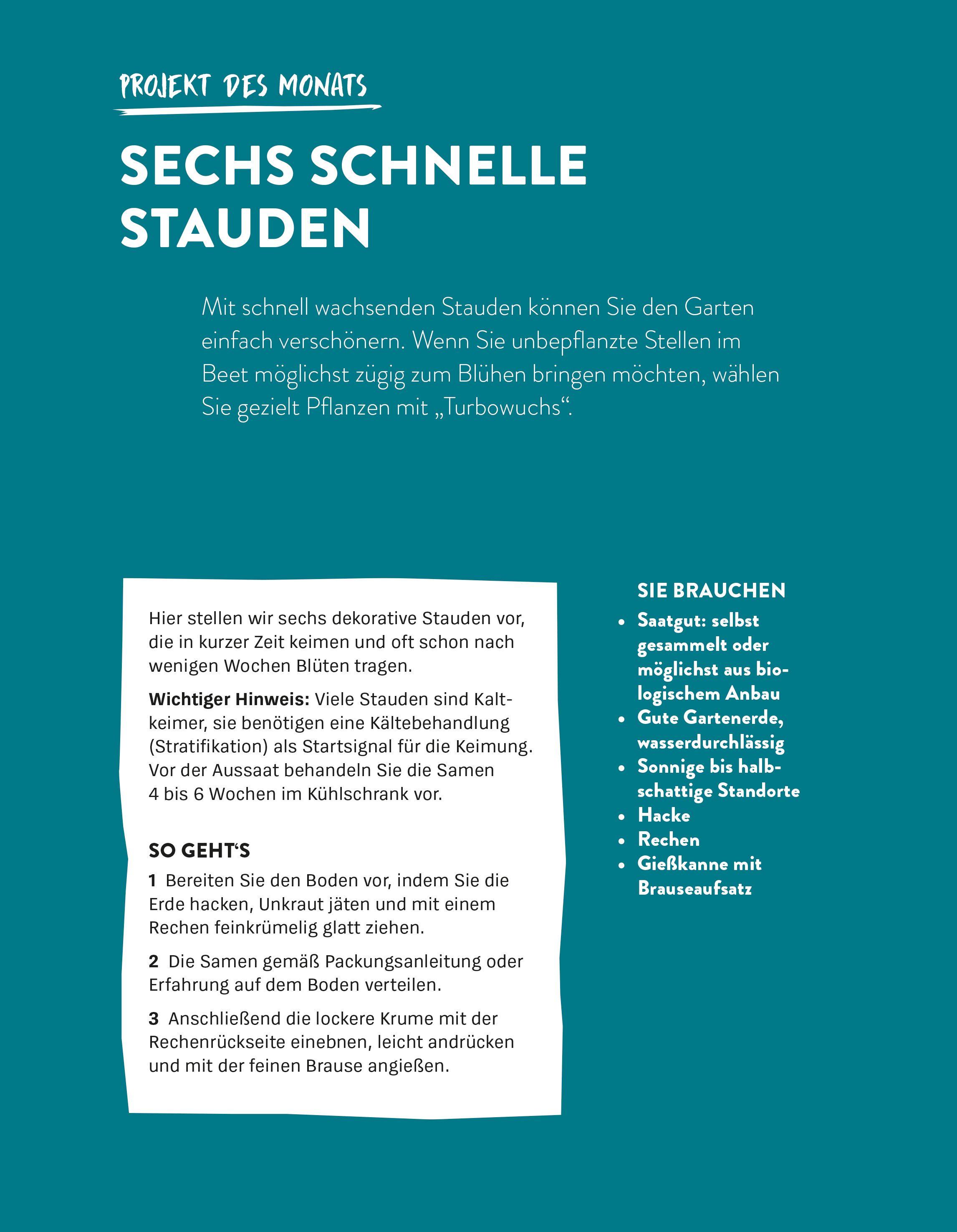 Beispielinhalt (Bild) Das große Gartenjahr-Buch