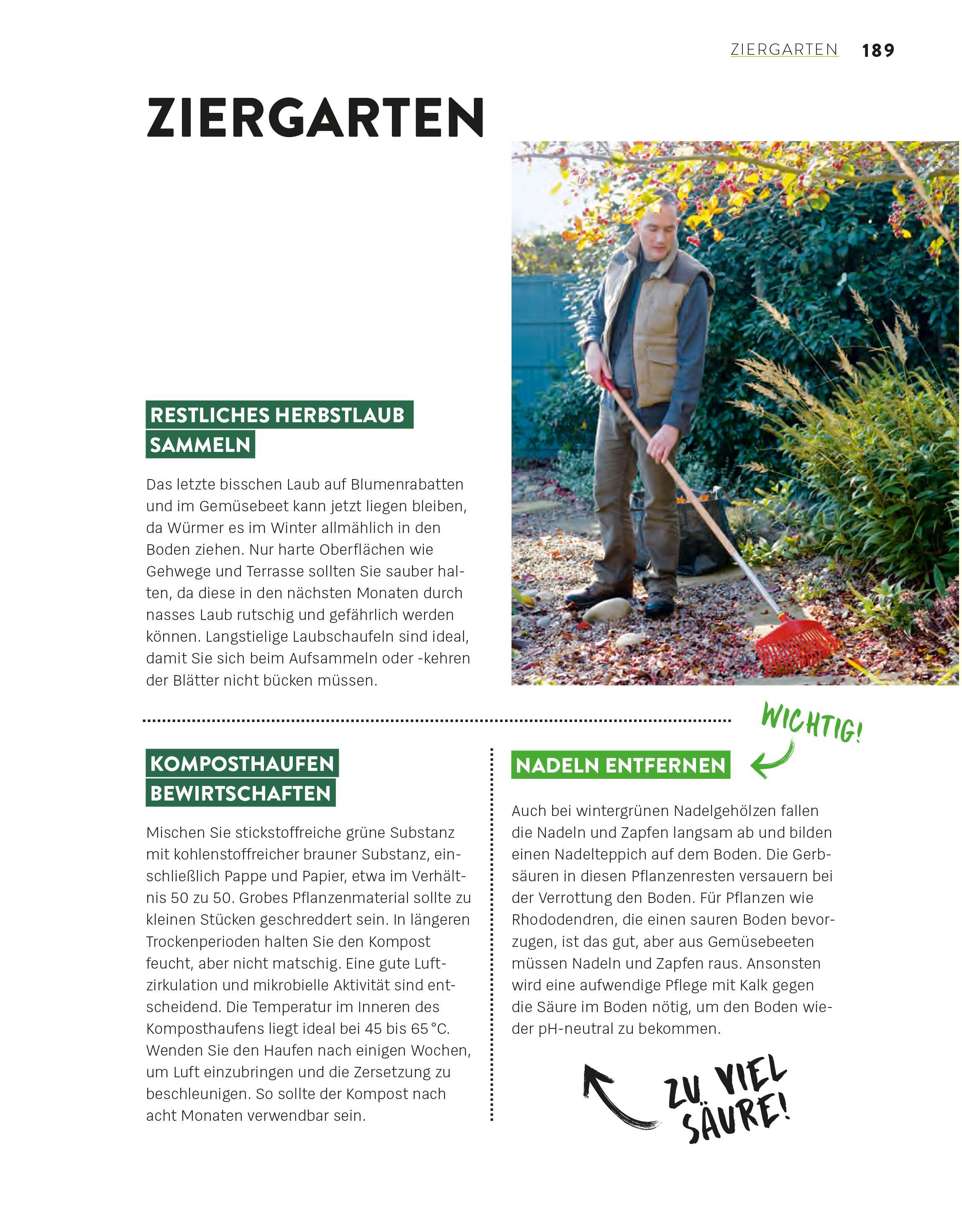 Beispielinhalt (Bild) Das große Gartenjahr-Buch