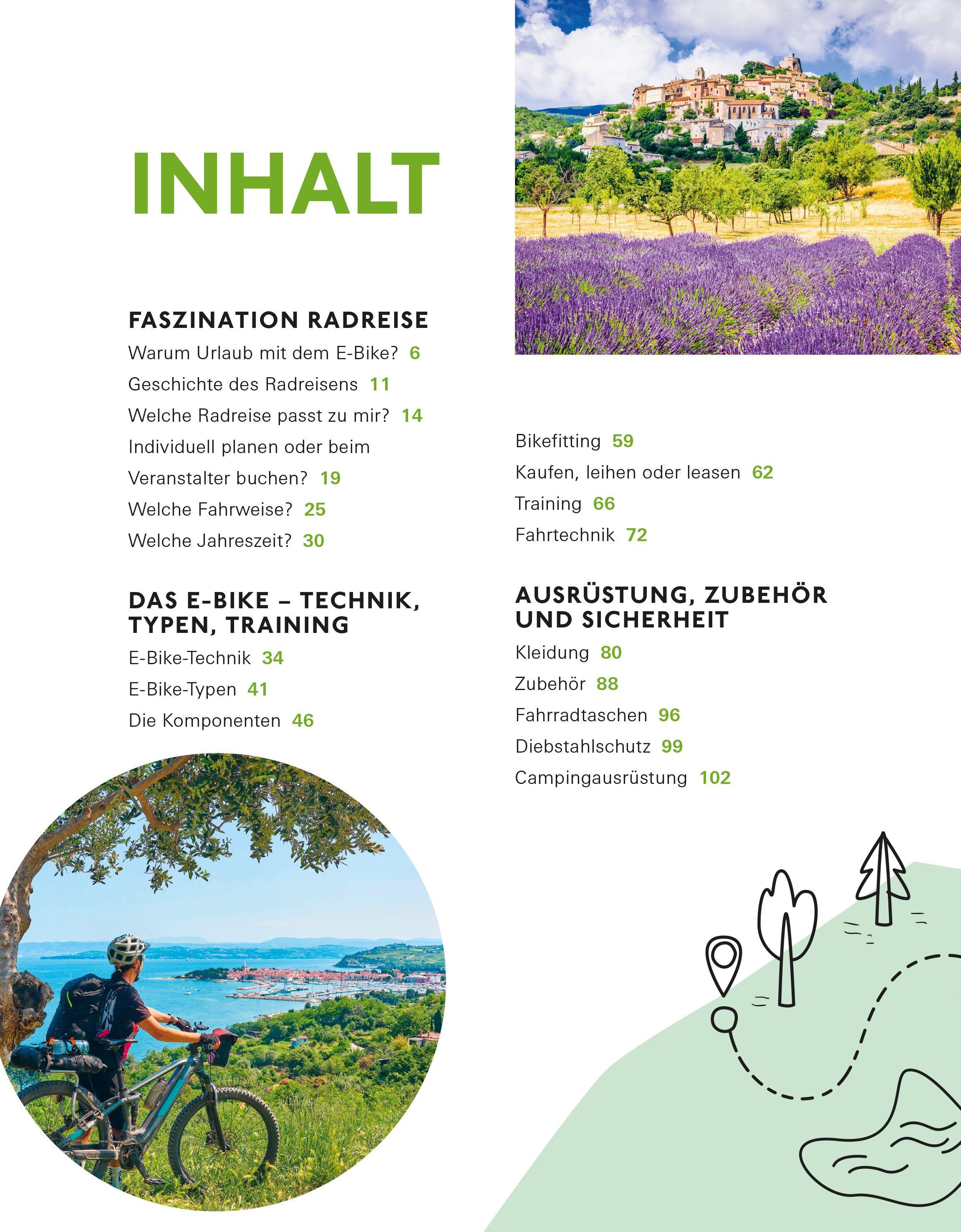 Beispielinhalt (Bild) Radreisen mit dem E-Bike