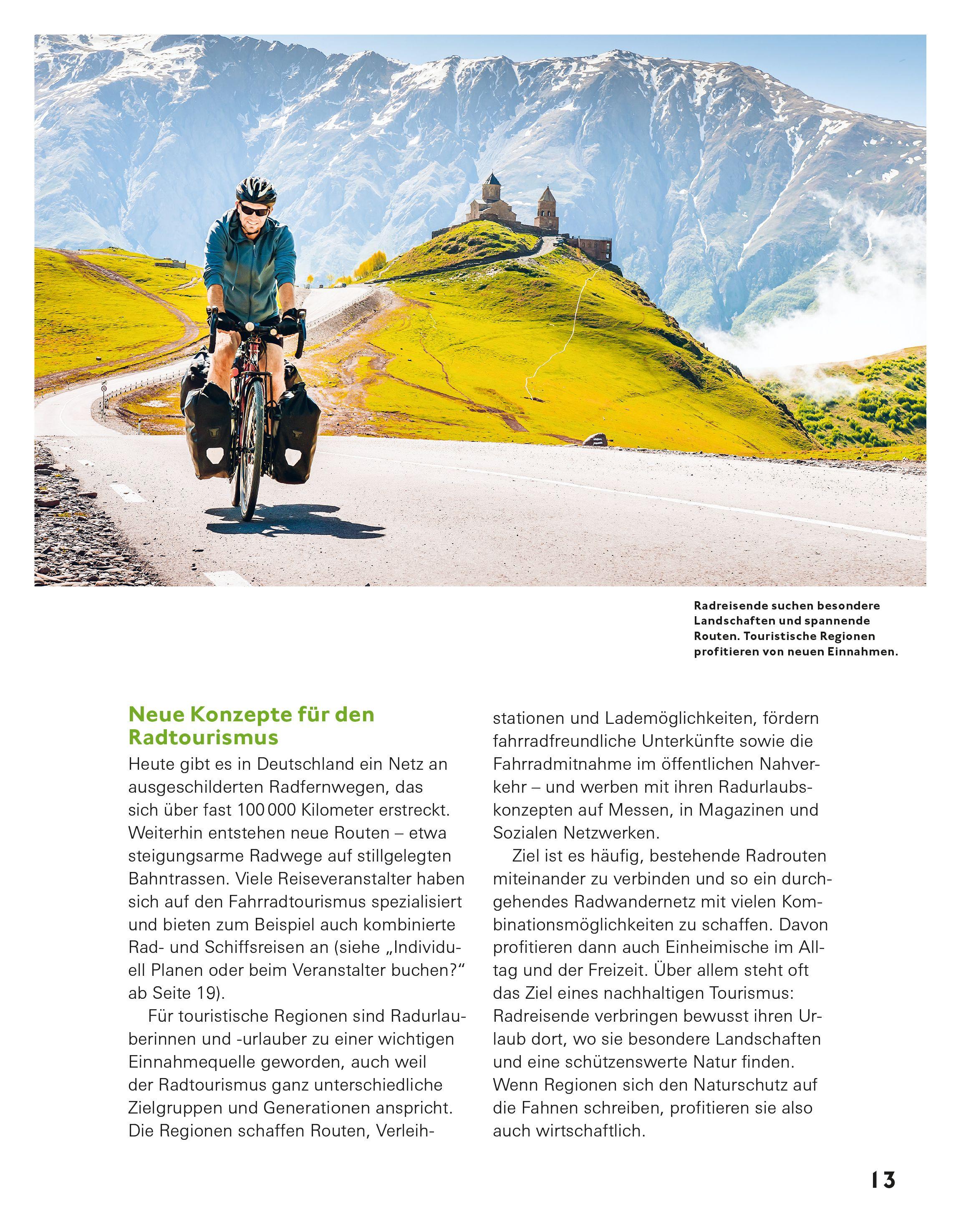 Beispielinhalt (Bild) Radreisen mit dem E-Bike