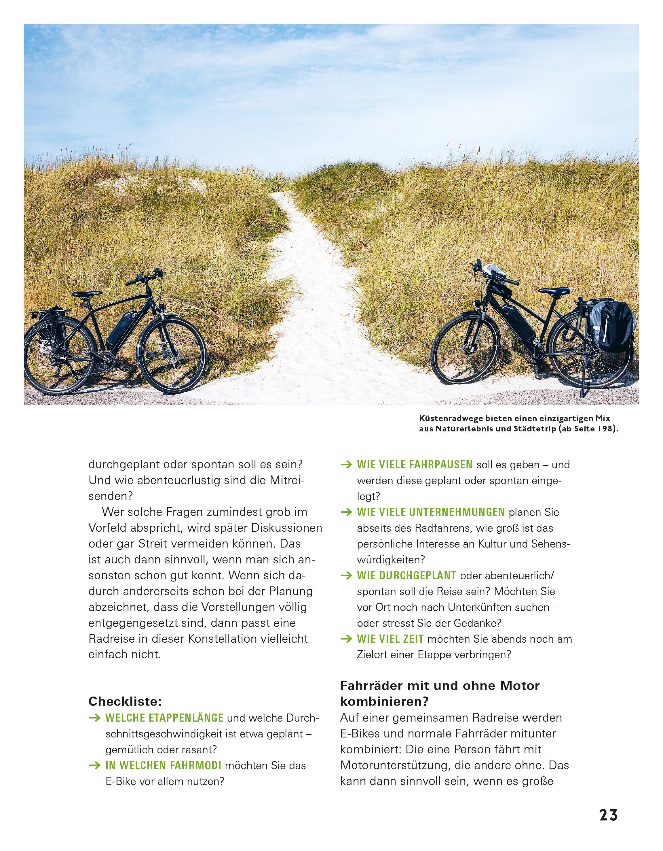 Beispielinhalt (Bild) Radreisen mit dem E-Bike