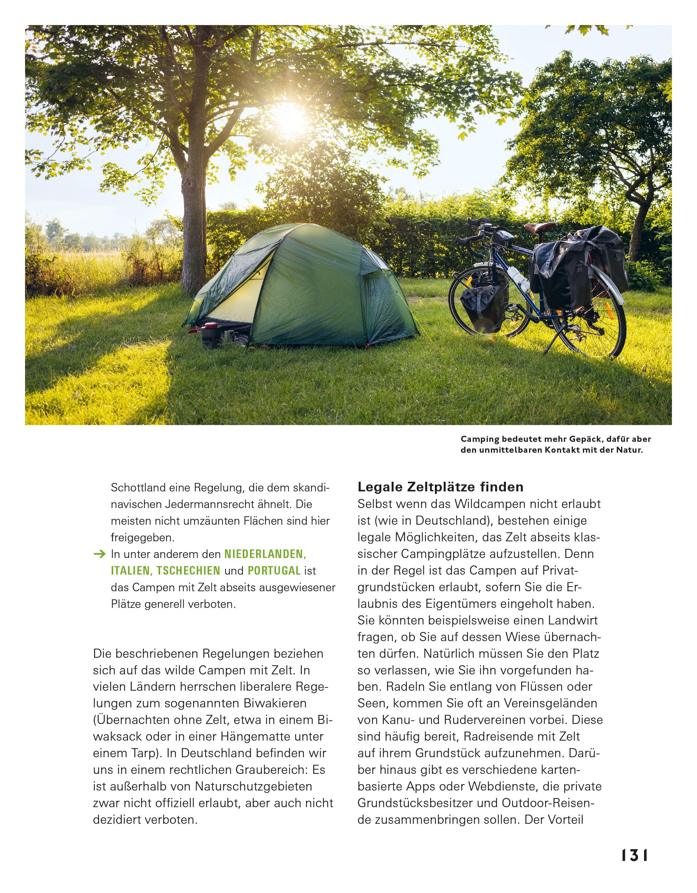 Beispielinhalt (Bild) Radreisen mit dem E-Bike