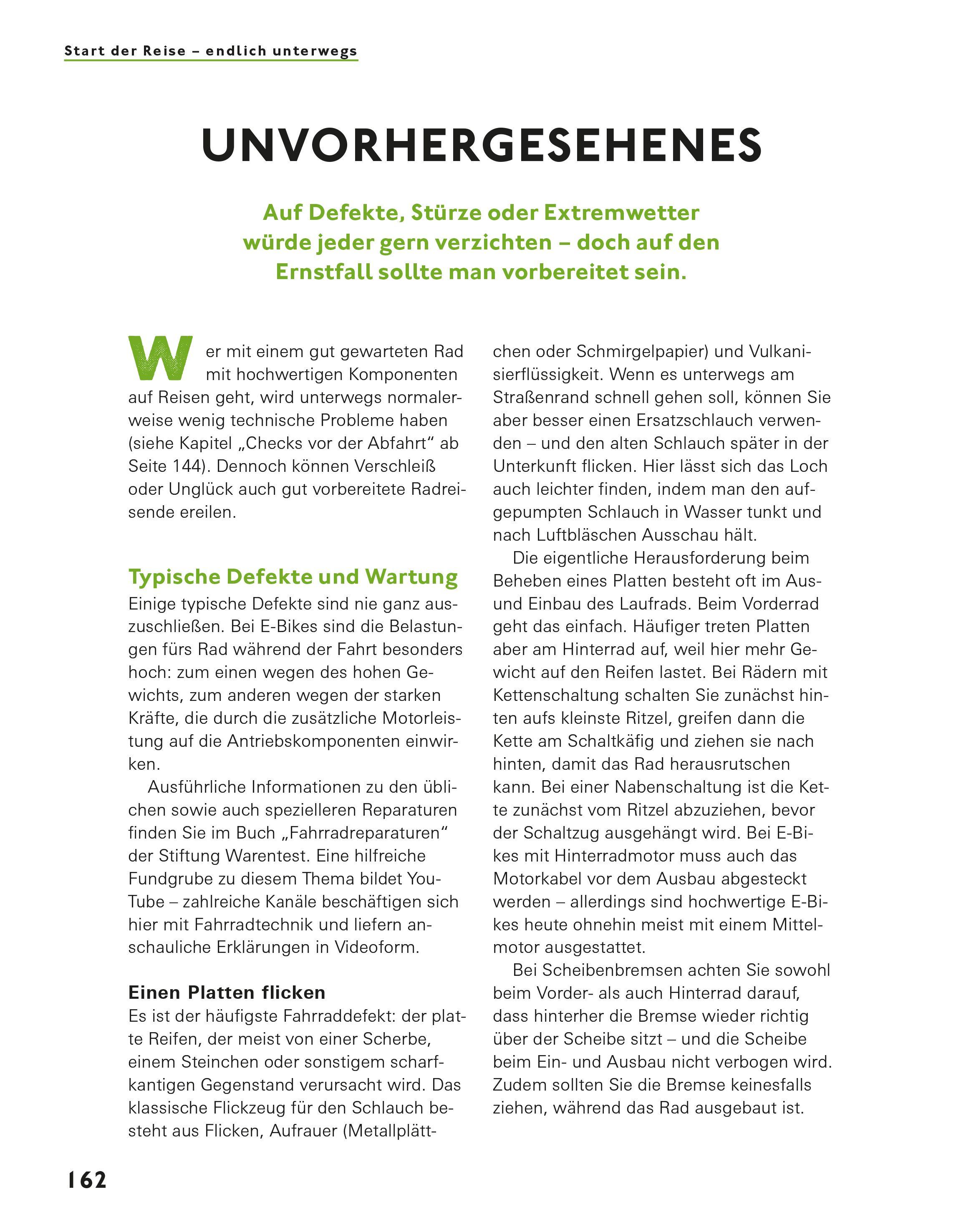 Beispielinhalt (Bild) Radreisen mit dem E-Bike