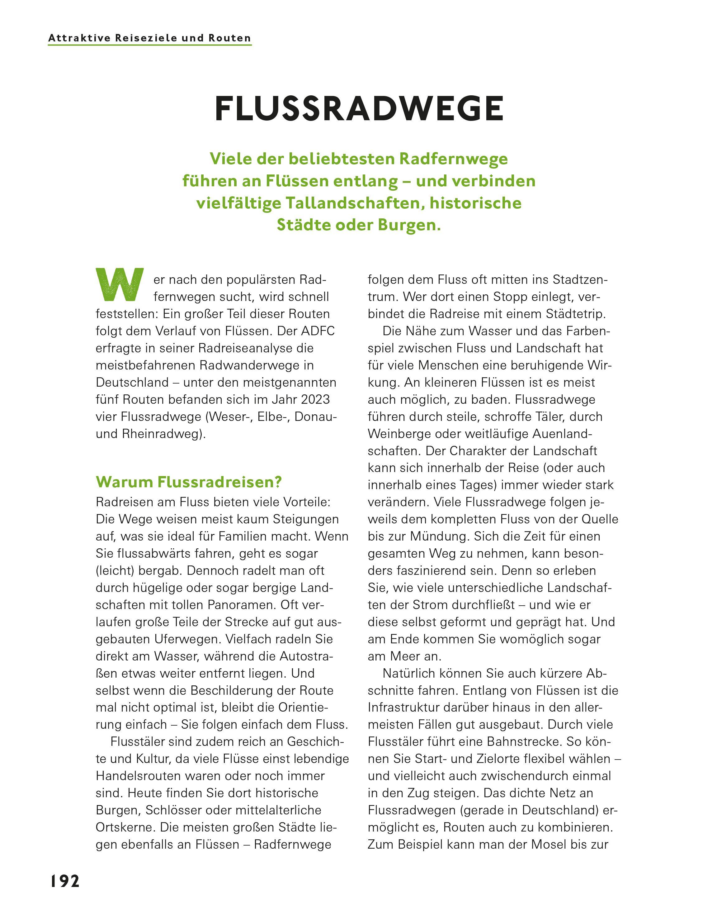 Beispielinhalt (Bild) Radreisen mit dem E-Bike