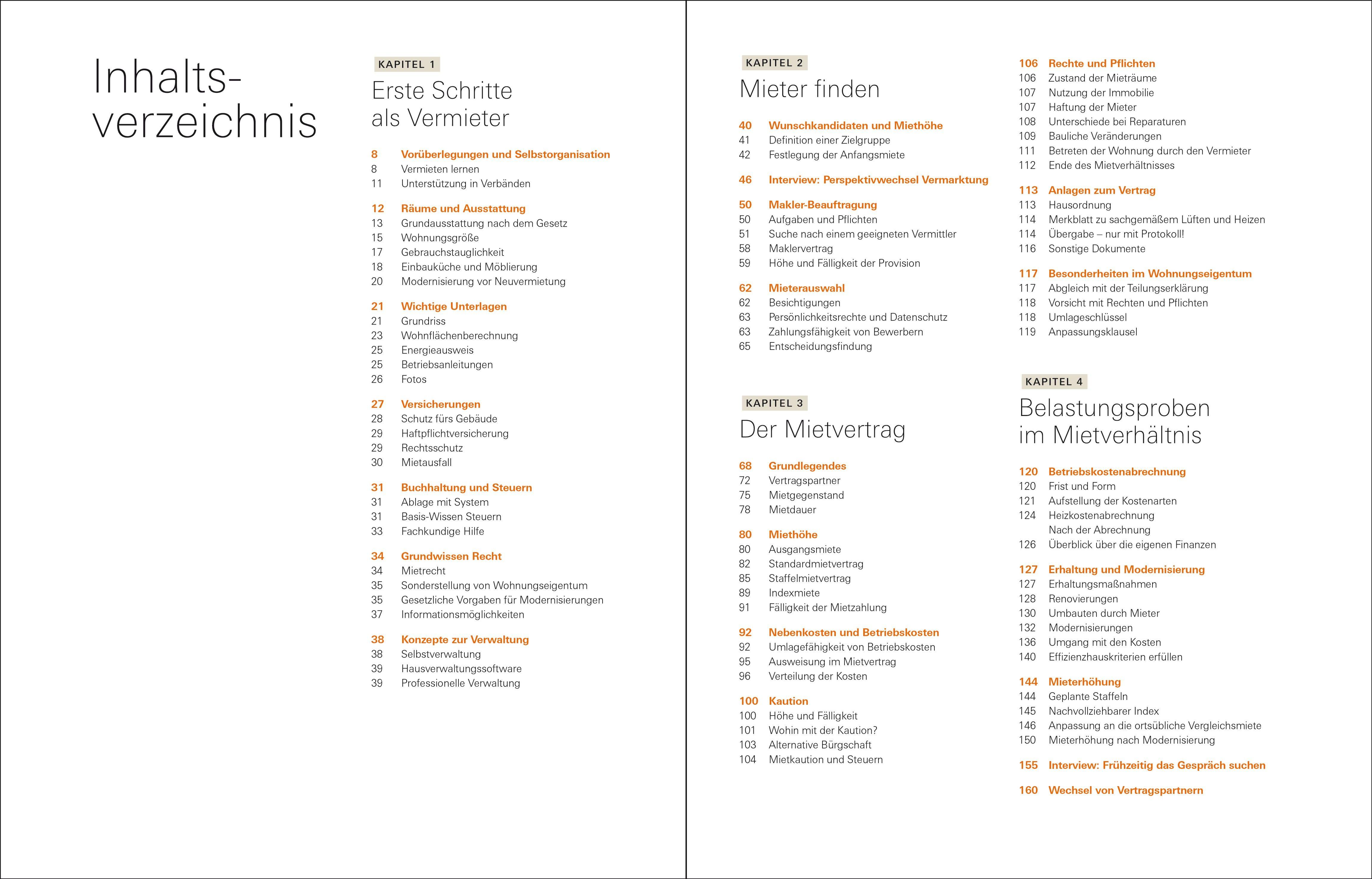 Beispielinhalt (Bild) Das Vermieter-Handbuch