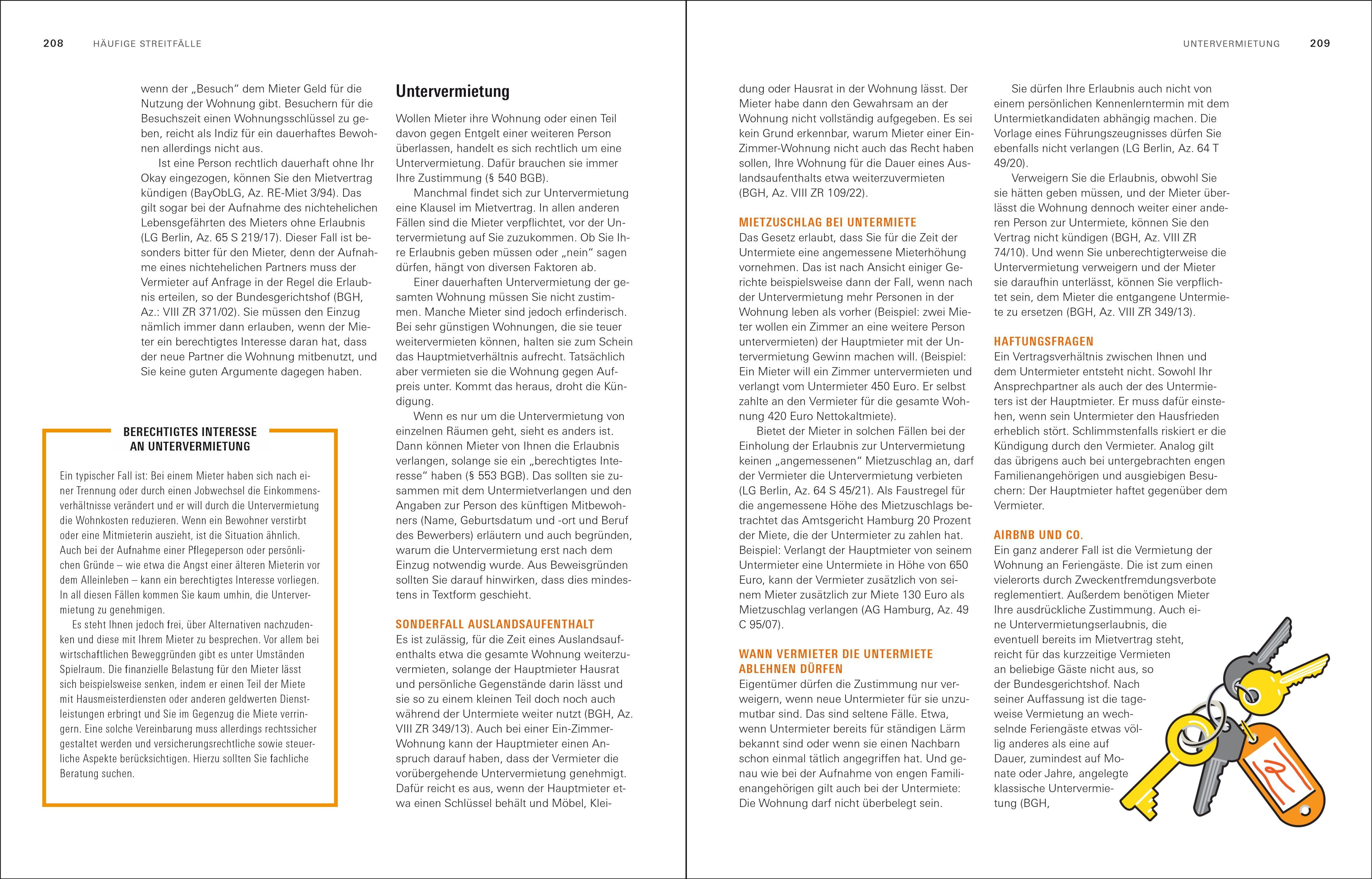 Beispielinhalt (Bild) Das Vermieter-Handbuch