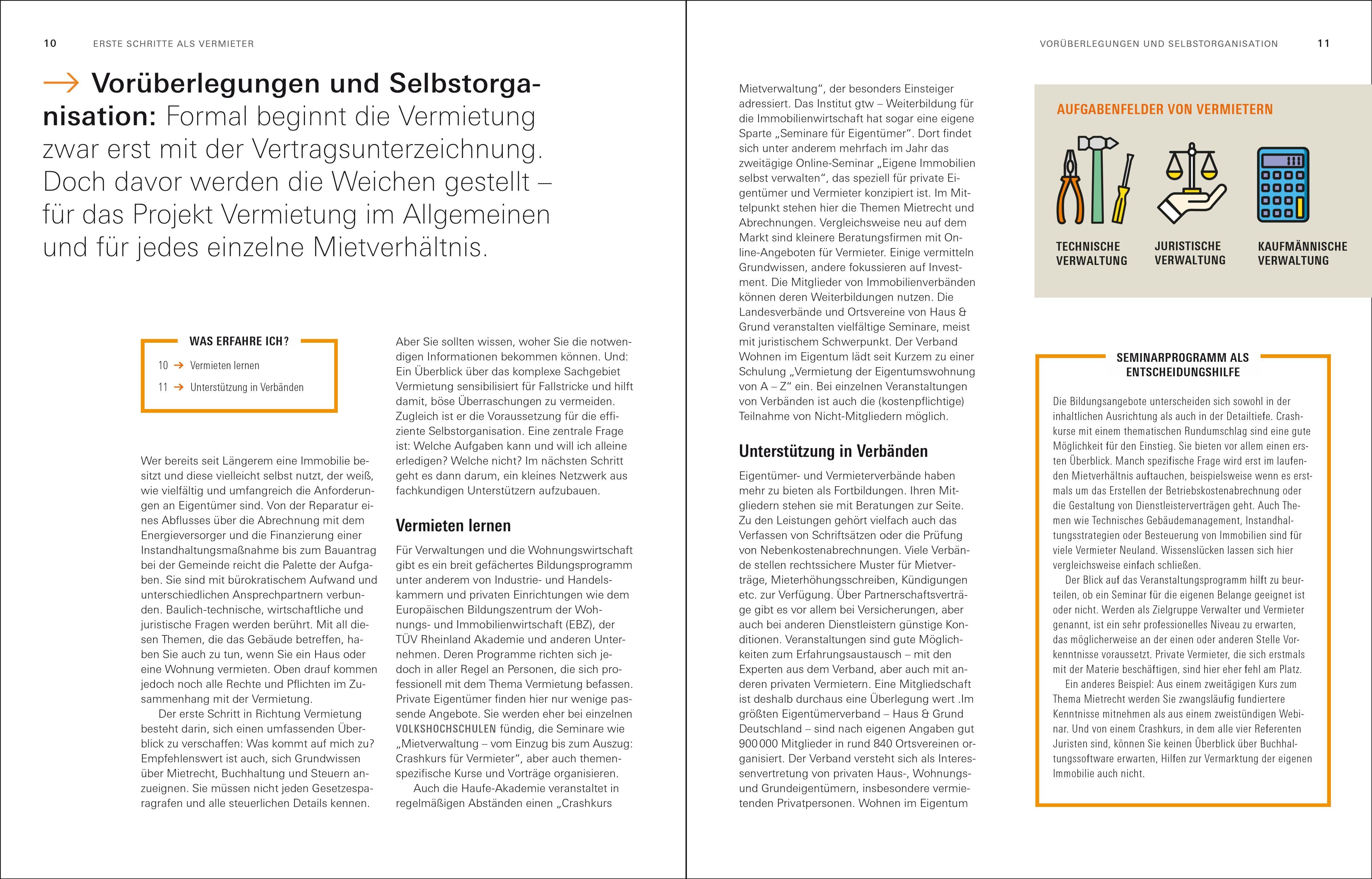 Beispielinhalt (Bild) Das Vermieter-Handbuch