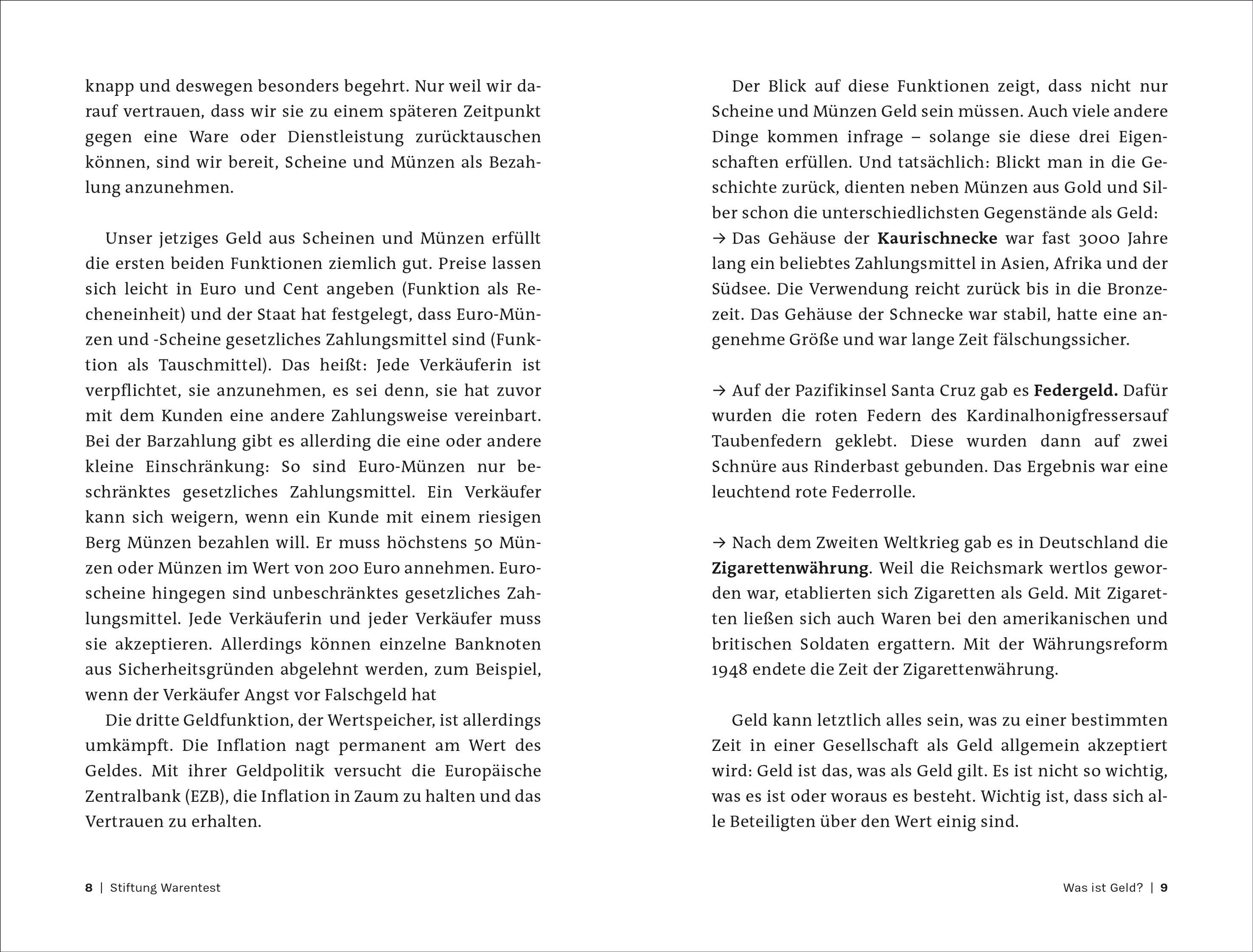 Beispielinhalt (Bild) Was Du schon immer über Geld wissen wolltest