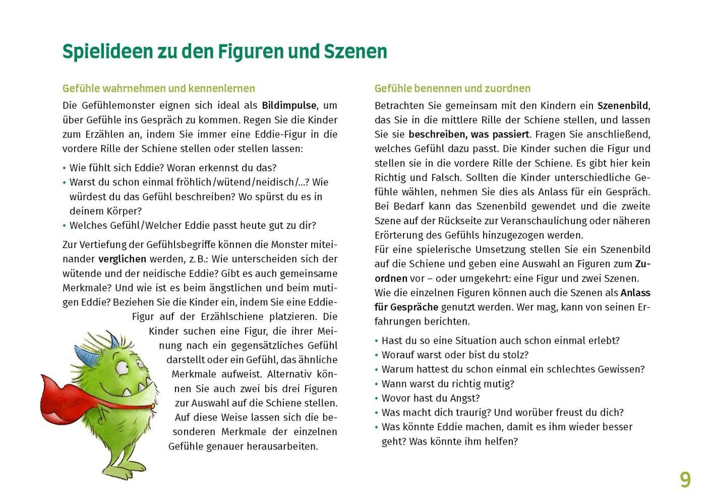 Beispielinhalt (Bild) Eddie. Gefühle wahrnehmen, erkennen und benennen. Erzählschienen-Figurenset