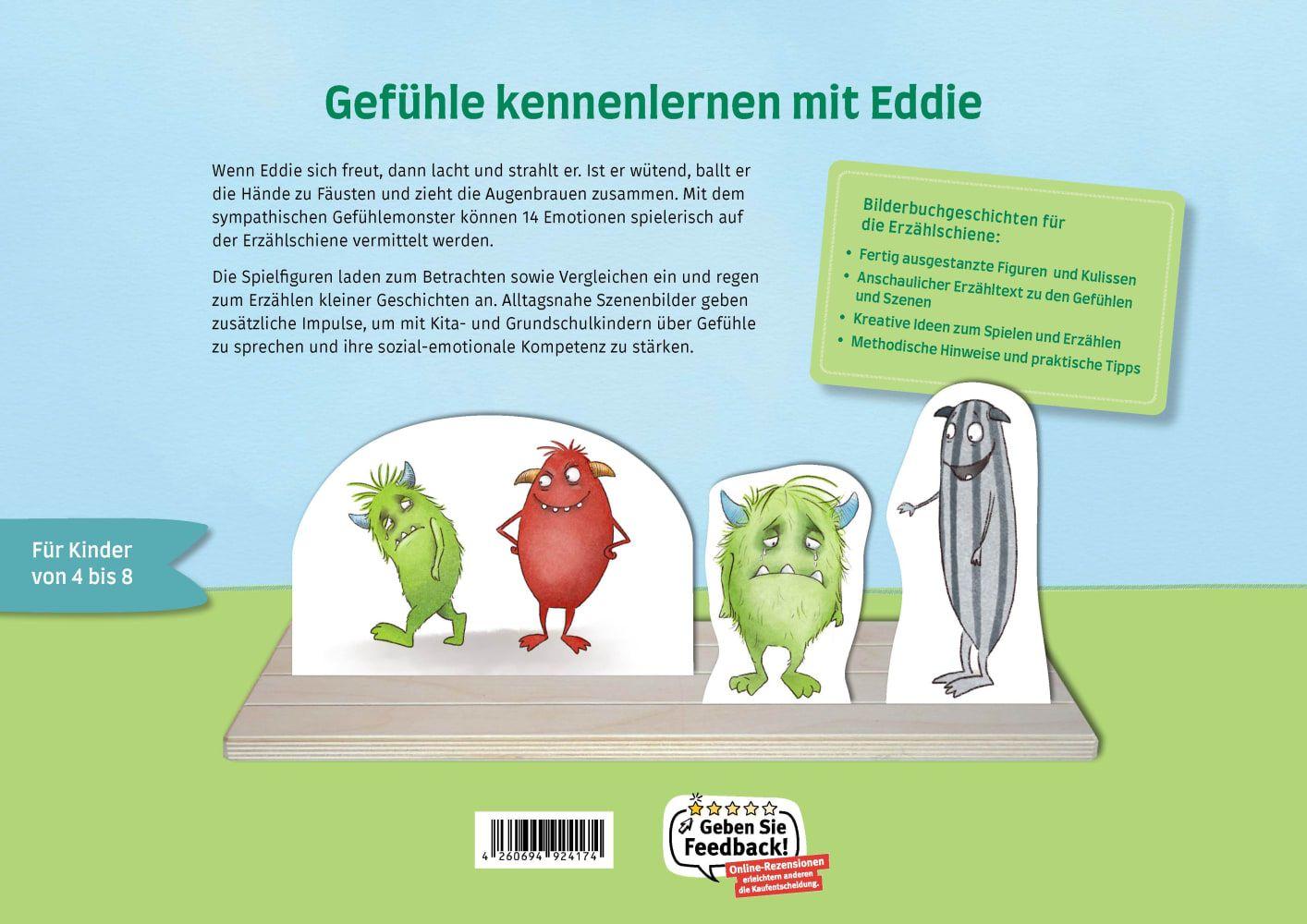 Beispielinhalt (Bild) Eddie. Gefühle wahrnehmen, erkennen und benennen. Erzählschienen-Figurenset
