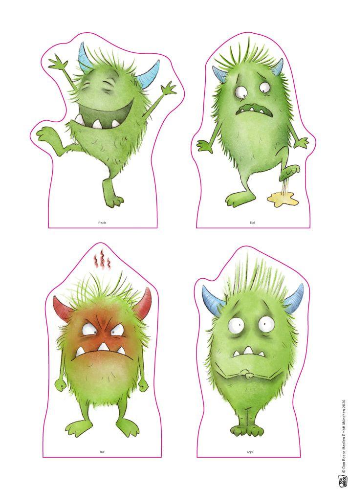 Beispielinhalt (Bild) Eddie. Gefühle wahrnehmen, erkennen und benennen. Erzählschienen-Figurenset