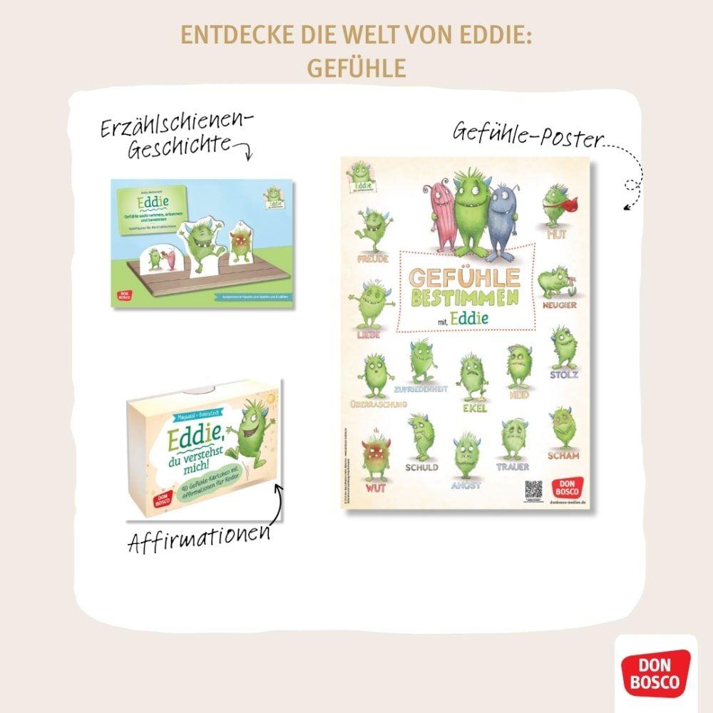 Beispielinhalt (Bild) Das große Gefühle-Bestimmungsposter mit Eddie, dem Gefühlemonster