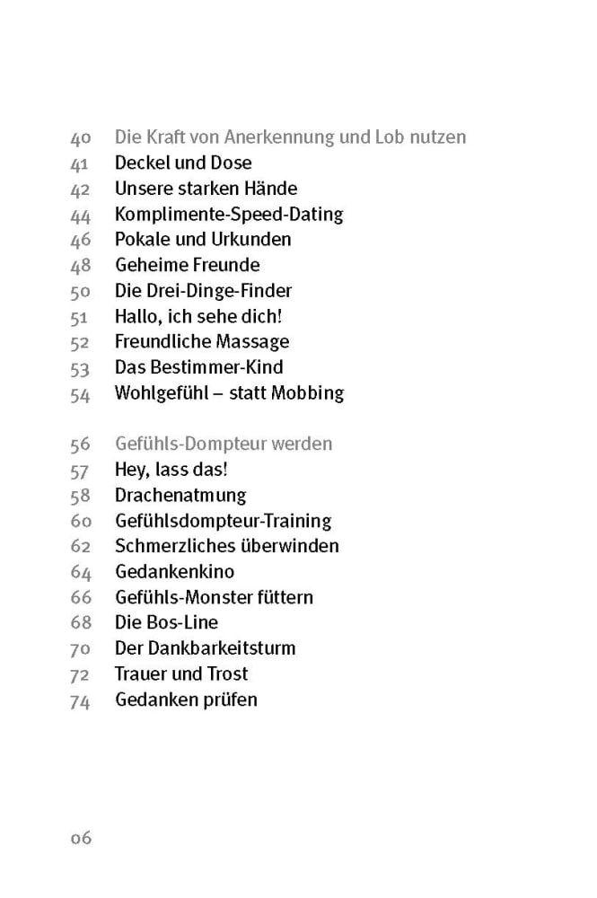 Beispielinhalt (Bild) Die 50 besten Spiele zu Gefühlen und emotionalen Kompetenzen für 4- bis 8-Jährige