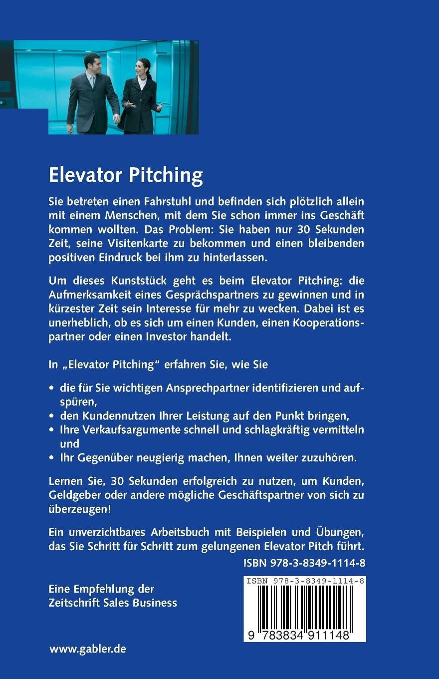 Rückseitencover Elevator Pitching