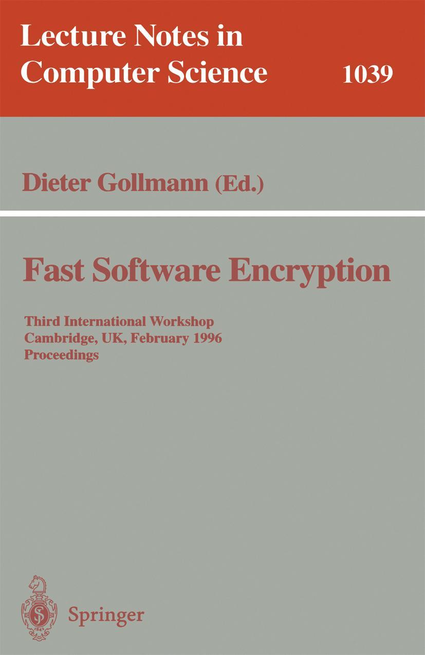 Vorderes Coverbild Fast Software Encryption