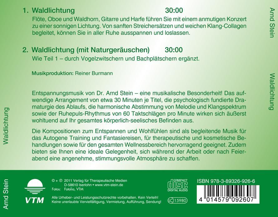 Rückseitencover Waldlichtung. CD