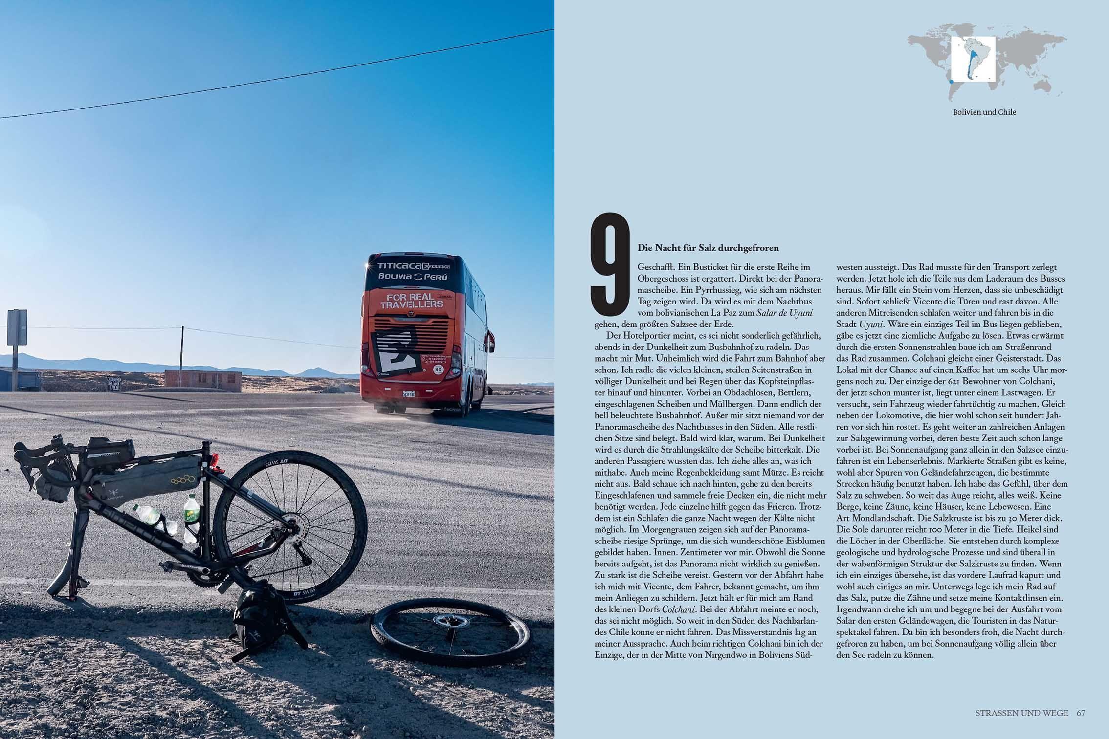 Beispielinhalt (Bild) Staunen - Mit dem Rennrad an die Enden der Welt