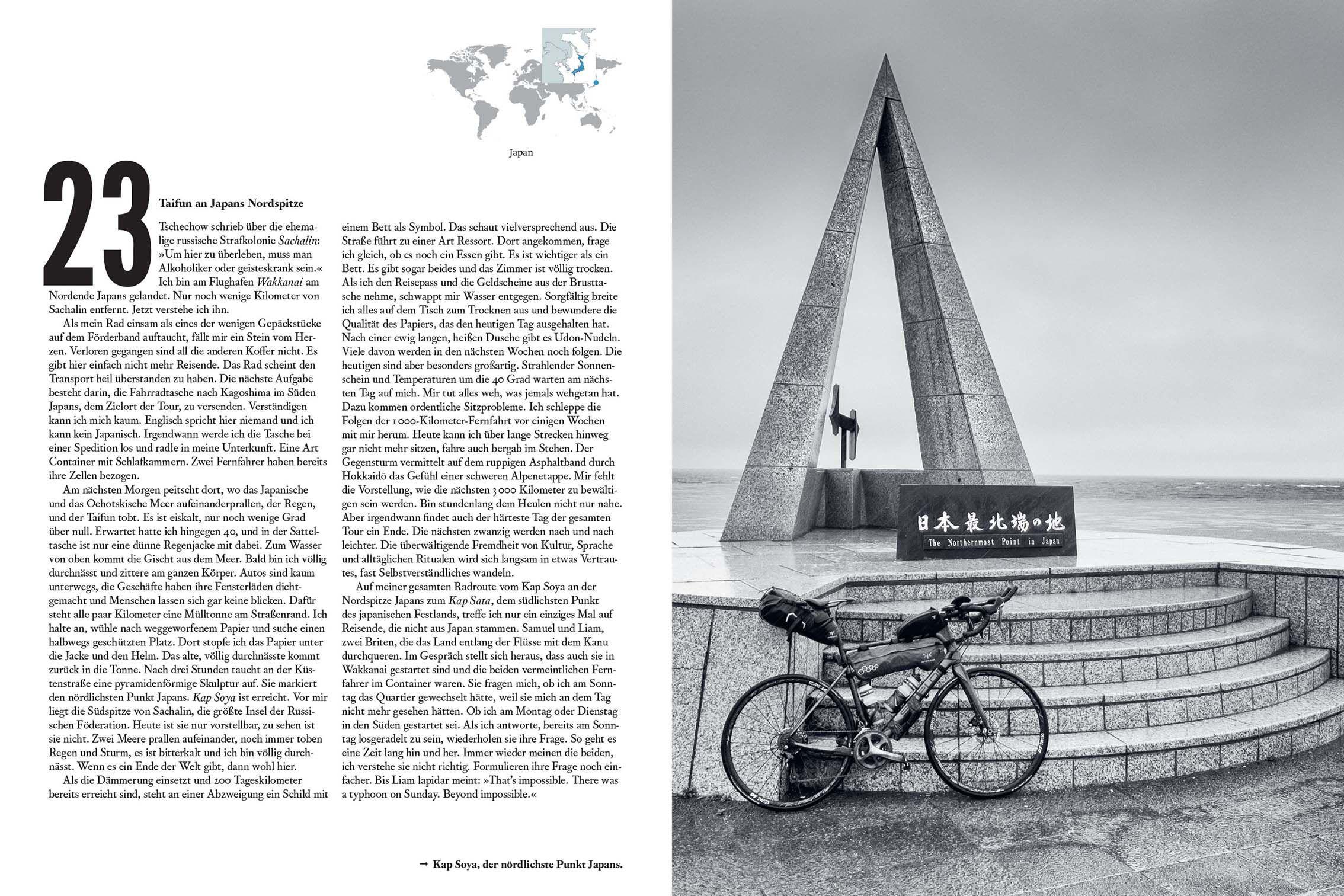 Beispielinhalt (Bild) Staunen - Mit dem Rennrad an die Enden der Welt