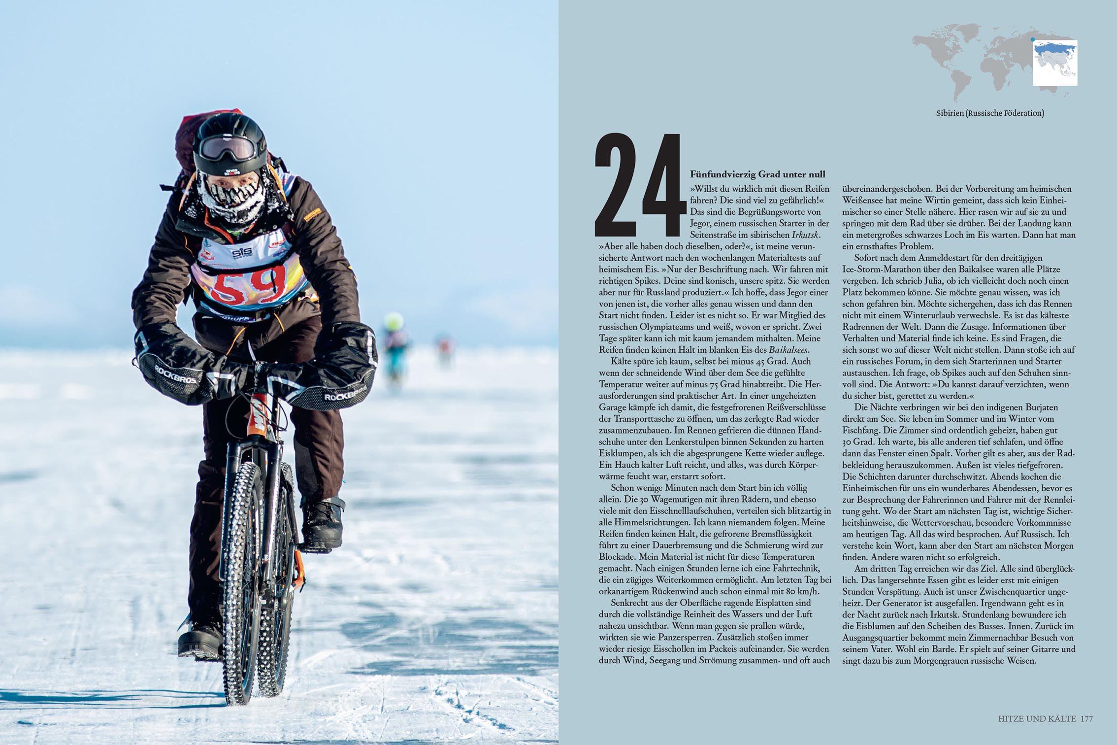 Beispielinhalt (Bild) Staunen - Mit dem Rennrad an die Enden der Welt