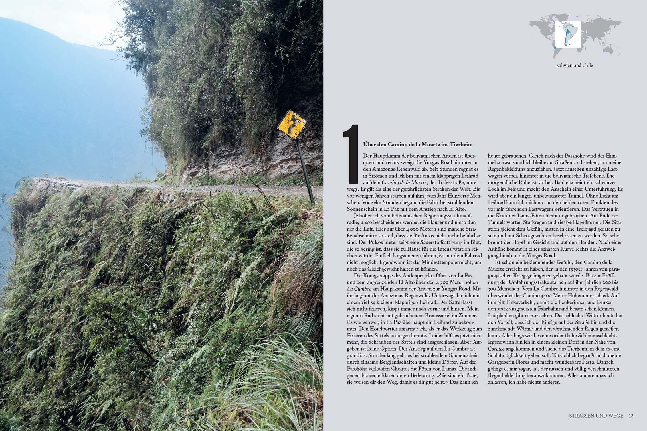 Beispielinhalt (Bild) Staunen - Mit dem Rennrad an die Enden der Welt