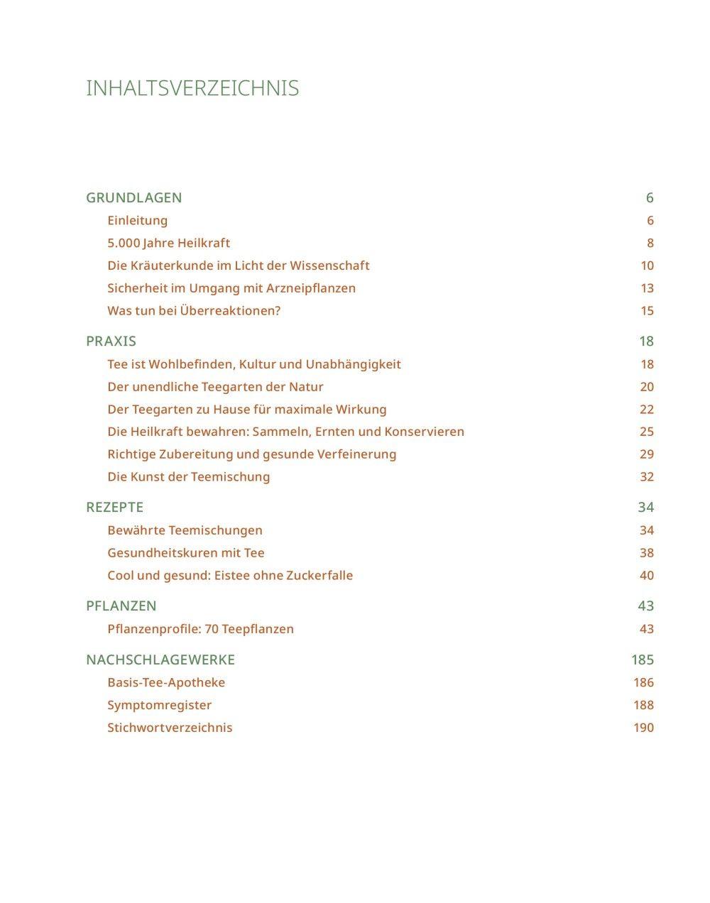 Beispielinhalt (Bild) Die Tee-Apotheke