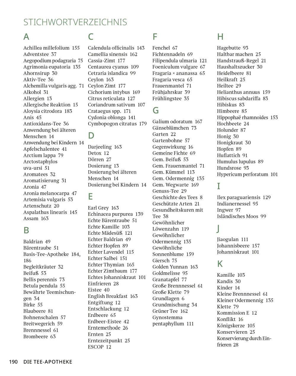 Beispielinhalt (Bild) Die Tee-Apotheke