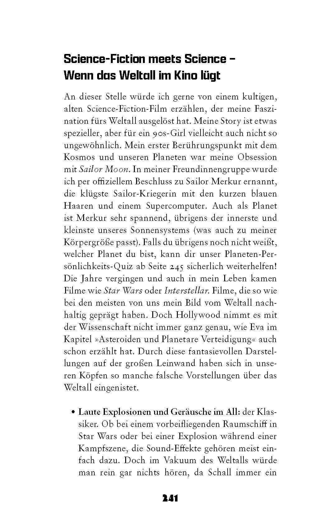 Beispielinhalt (Bild) Auf einen Kaffee im All