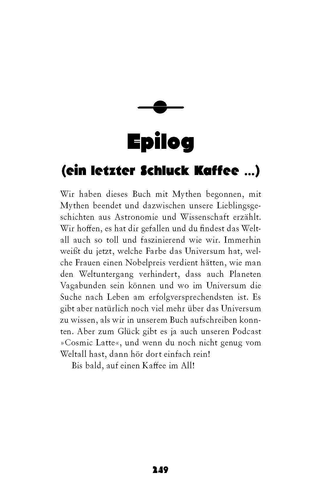 Beispielinhalt (Bild) Auf einen Kaffee im All