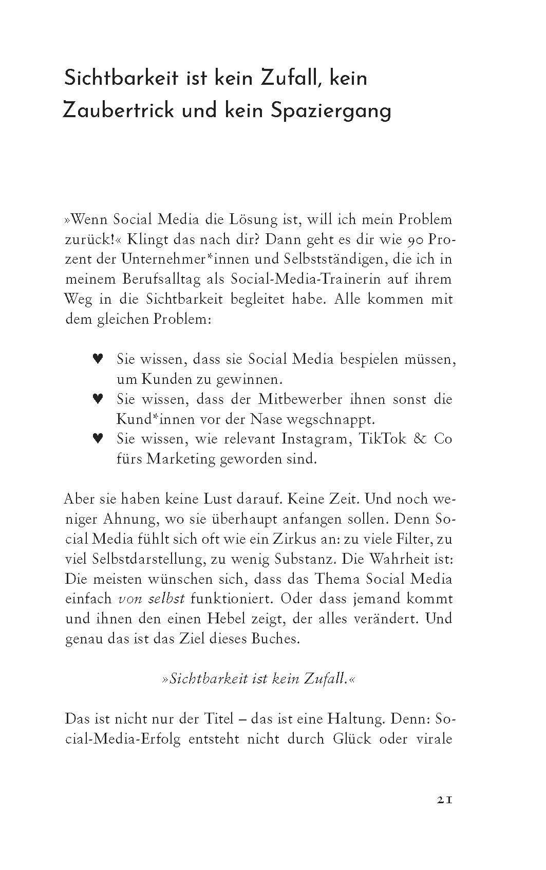 Beispielinhalt (Bild) Sichtbarkeit ist kein Zufall