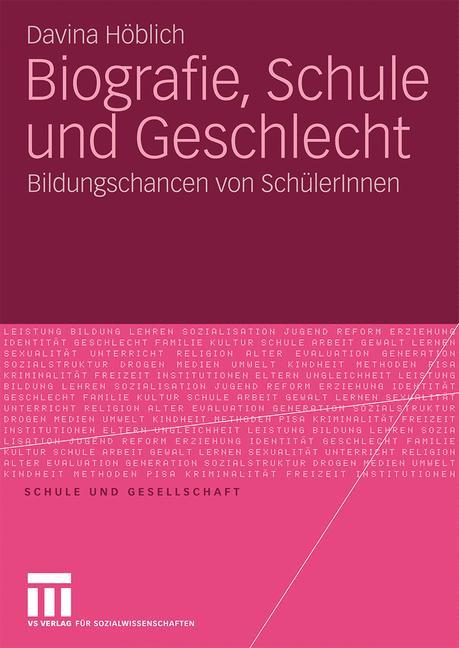 Vorderes Coverbild Biografie, Schule und Geschlecht