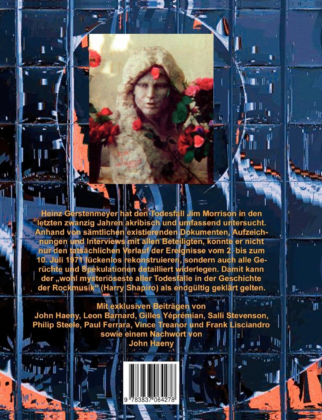 Rückseitencover Der mysteriöse Tod von Jim Morrison
