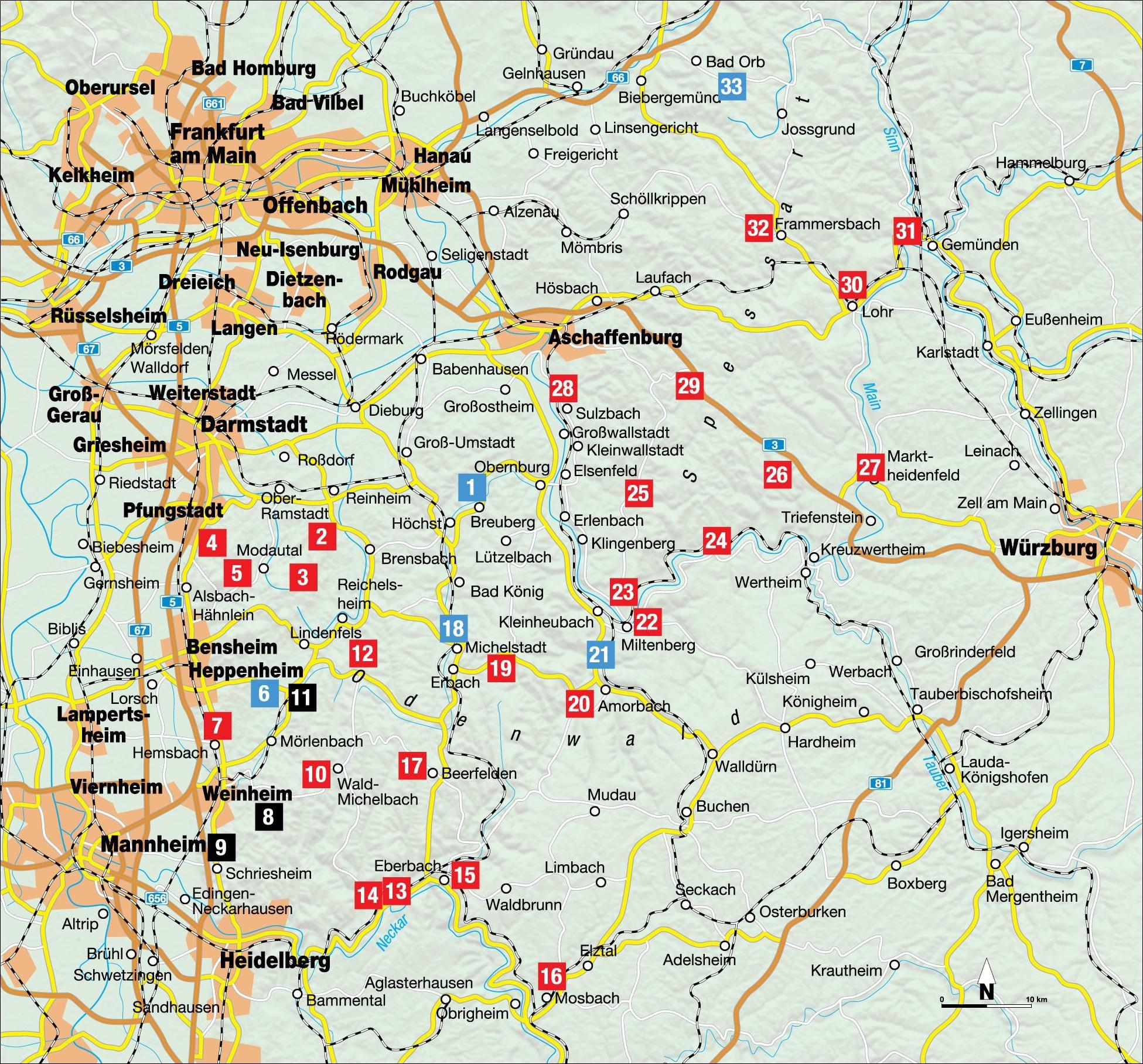 Beispielinhalt (Bild) Vergessene Pfade Odenwald und Spessart
