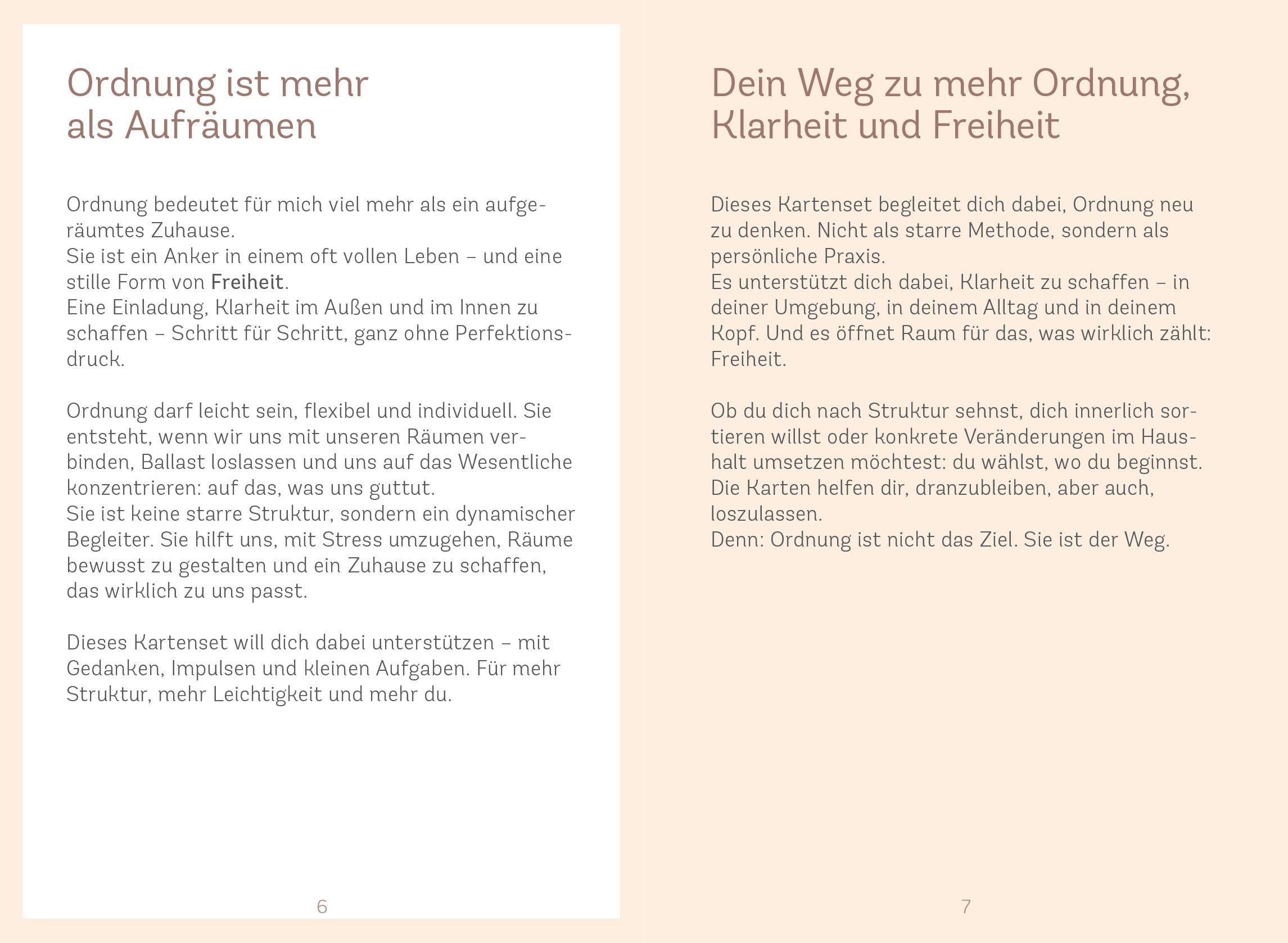 Beispielinhalt (Bild) Dein Weg zu Ordnung im Leben