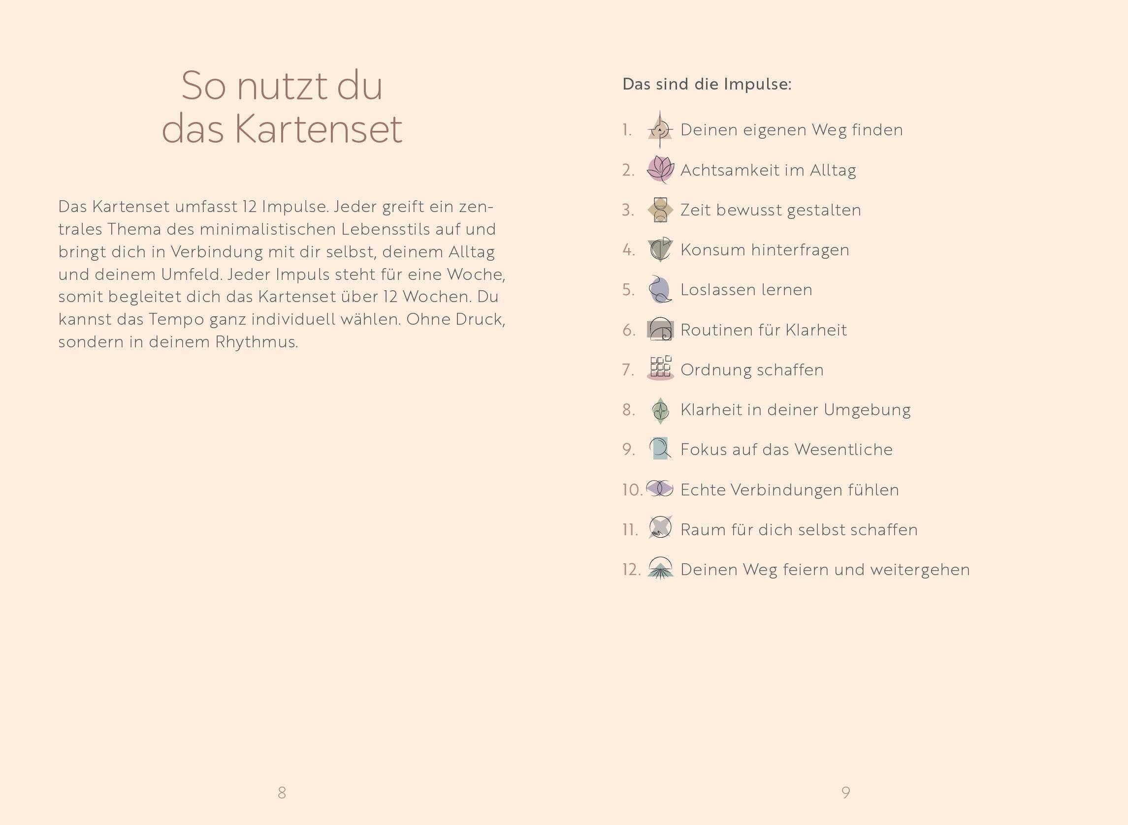 Beispielinhalt (Bild) Dein Weg zu Minimalismus im Alltag