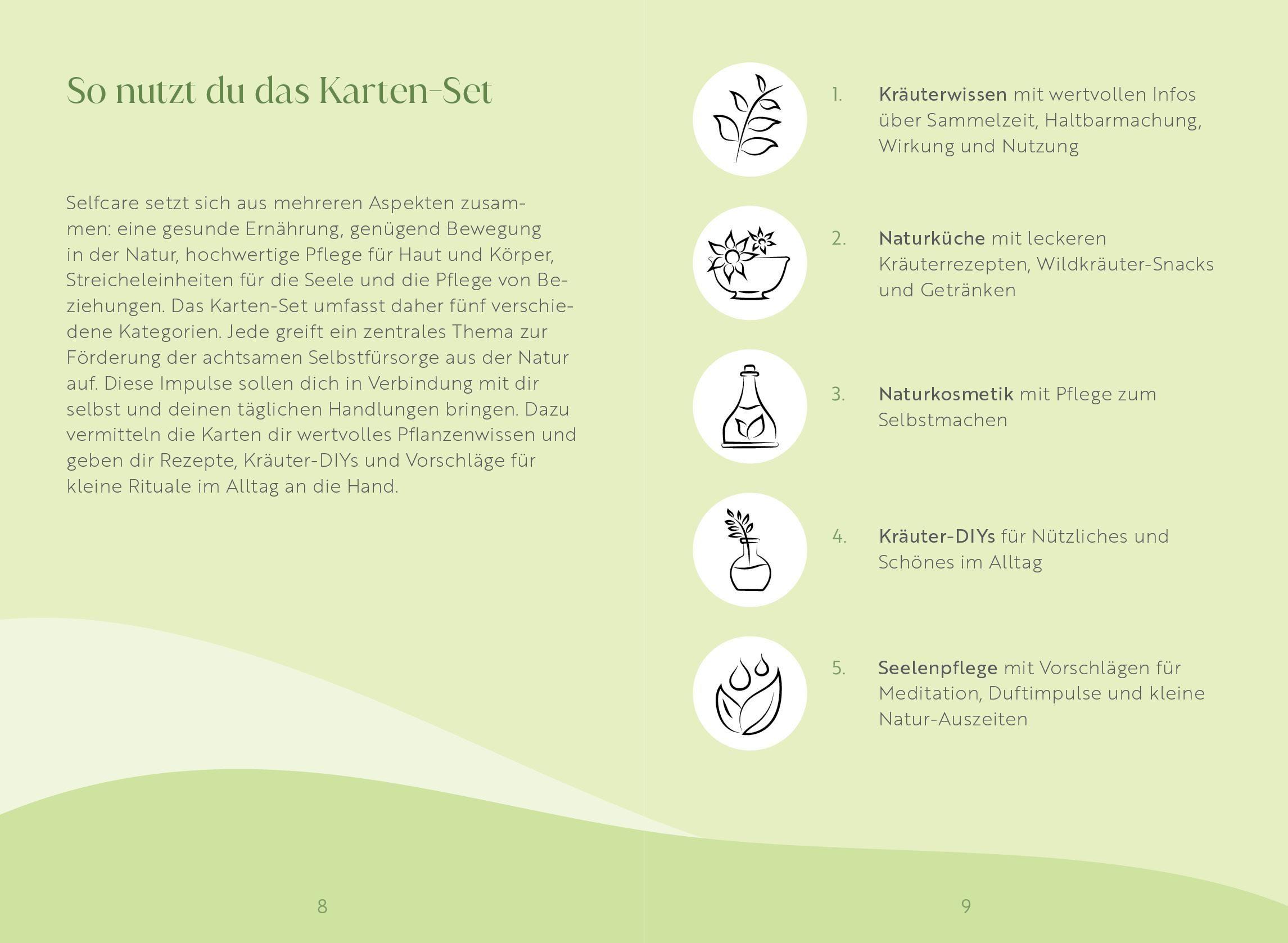 Beispielinhalt (Bild) Dein Weg zu Selfcare aus der Natur