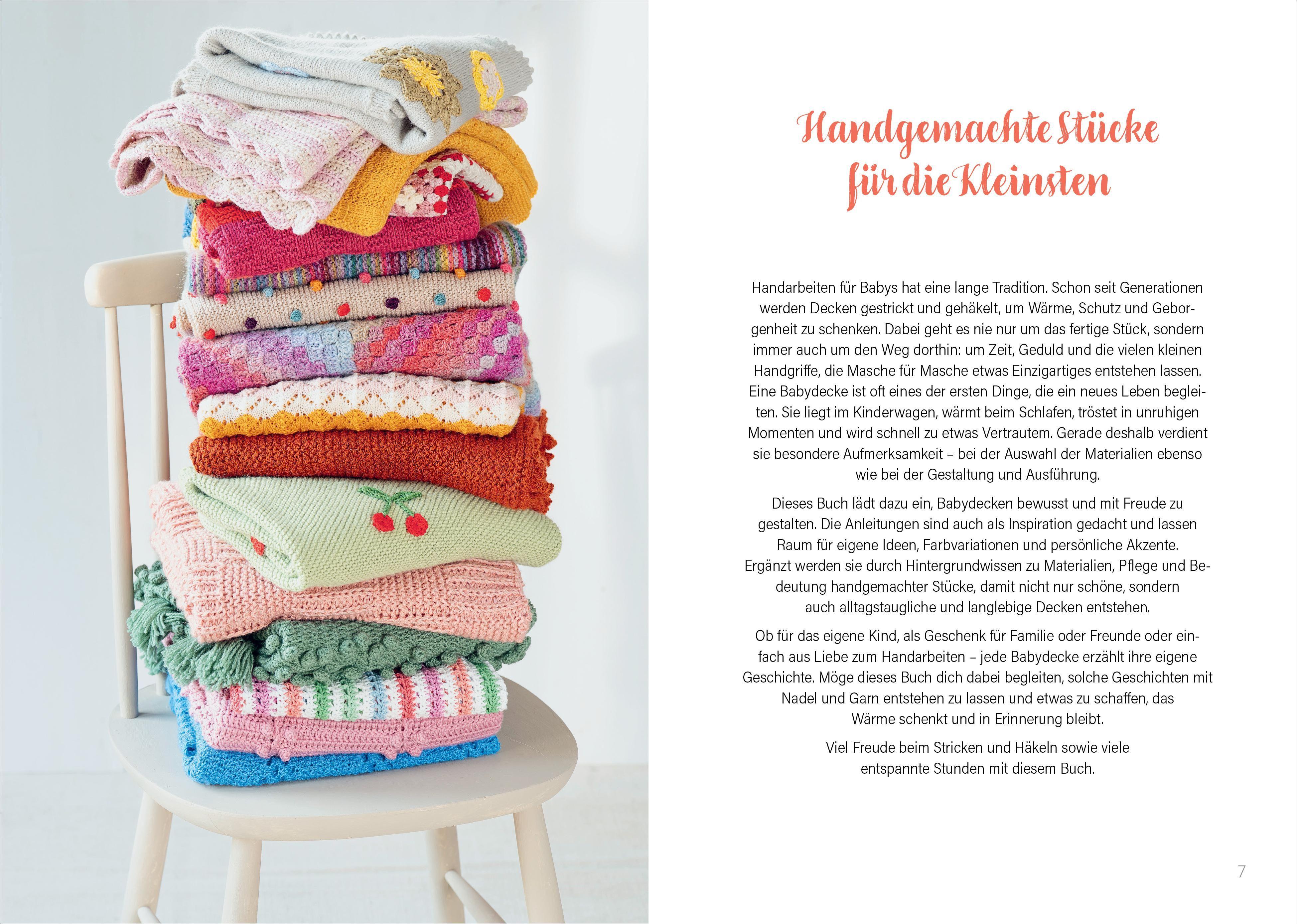 Beispielinhalt (Bild) Kleine Maschen, großes Glück: Kuschelige Babydecken für die Kleinsten