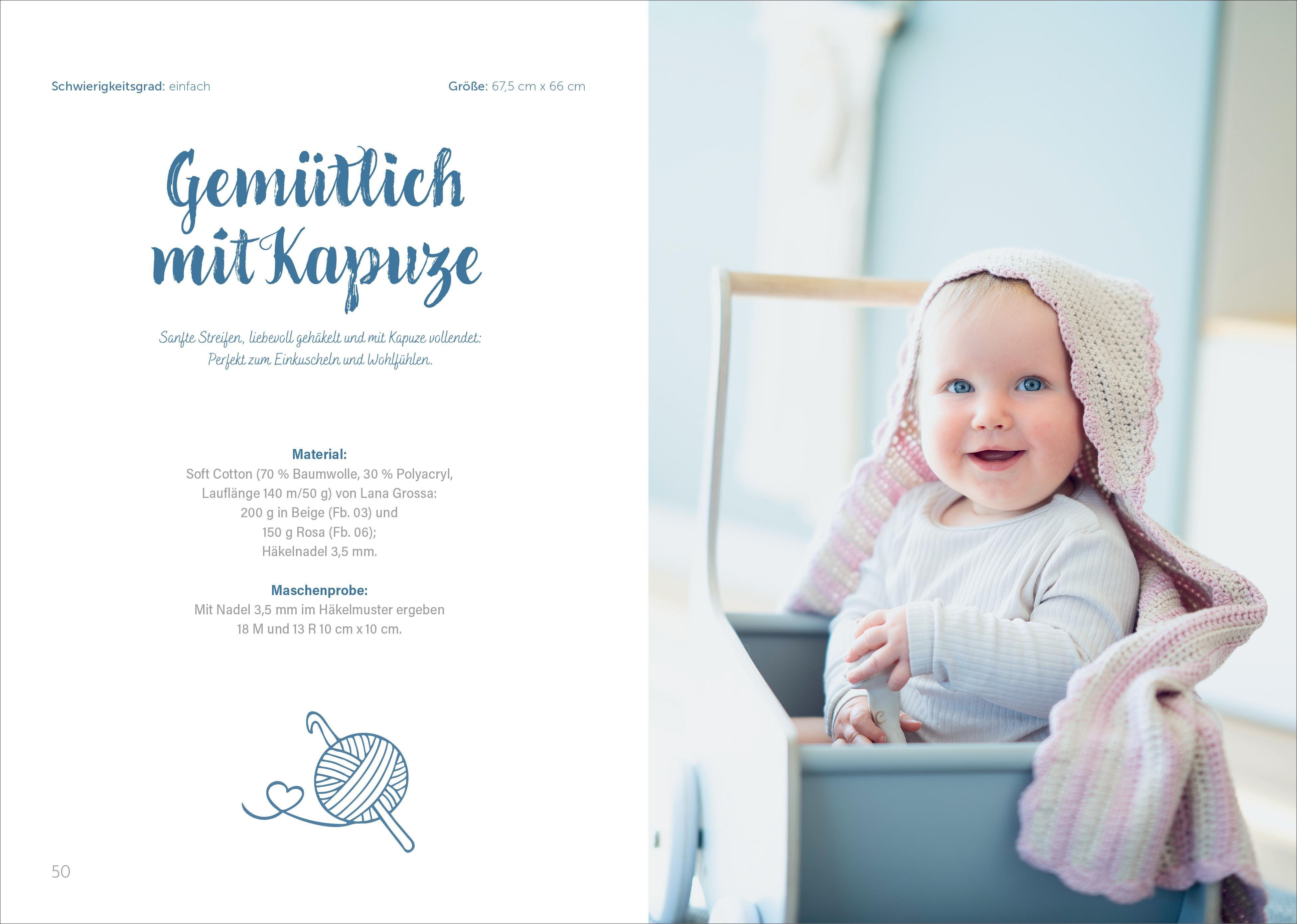 Beispielinhalt (Bild) Kleine Maschen, großes Glück: Kuschelige Babydecken für die Kleinsten