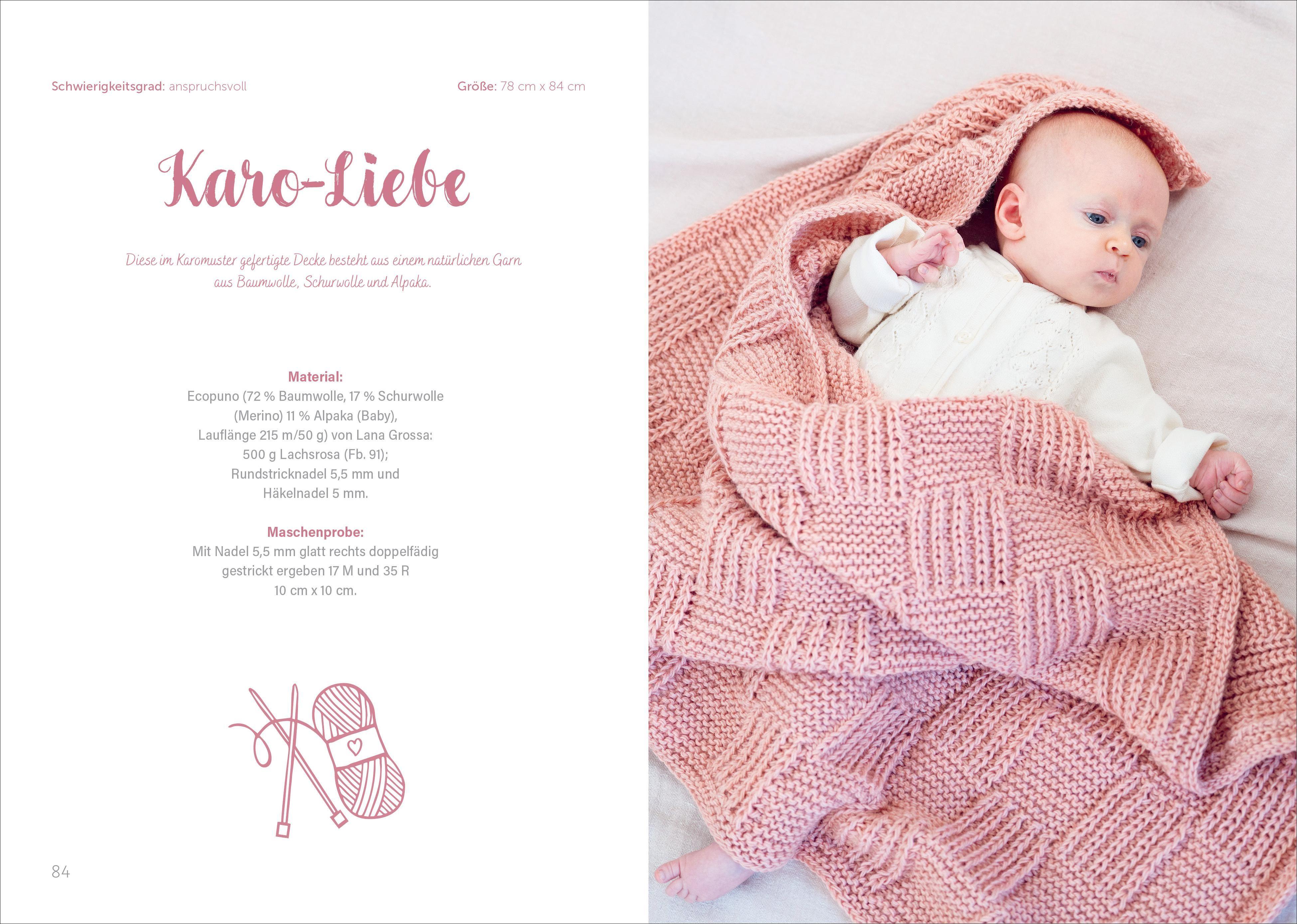 Beispielinhalt (Bild) Kleine Maschen, großes Glück: Kuschelige Babydecken für die Kleinsten