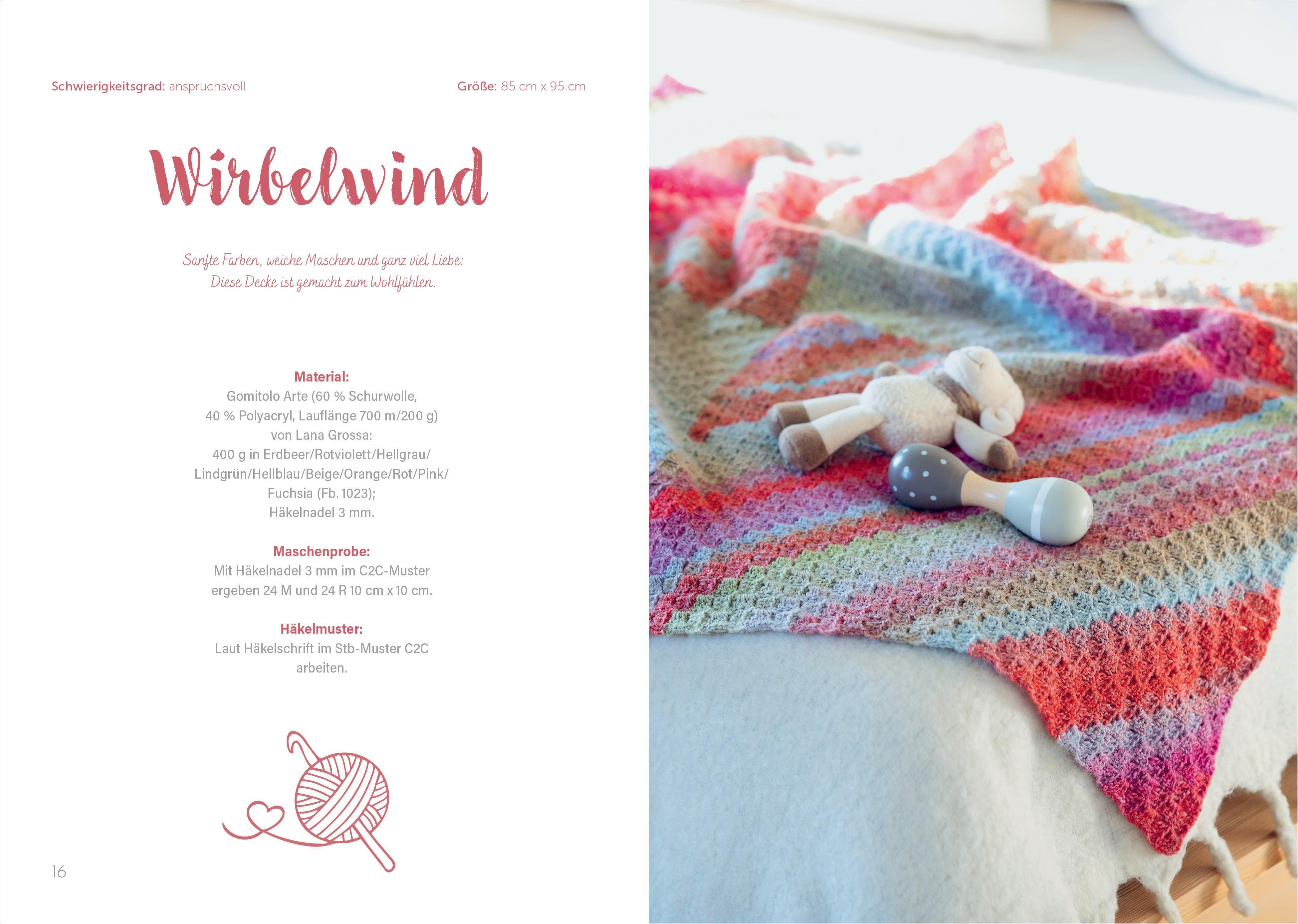 Beispielinhalt (Bild) Kleine Maschen, großes Glück: Kuschelige Babydecken für die Kleinsten