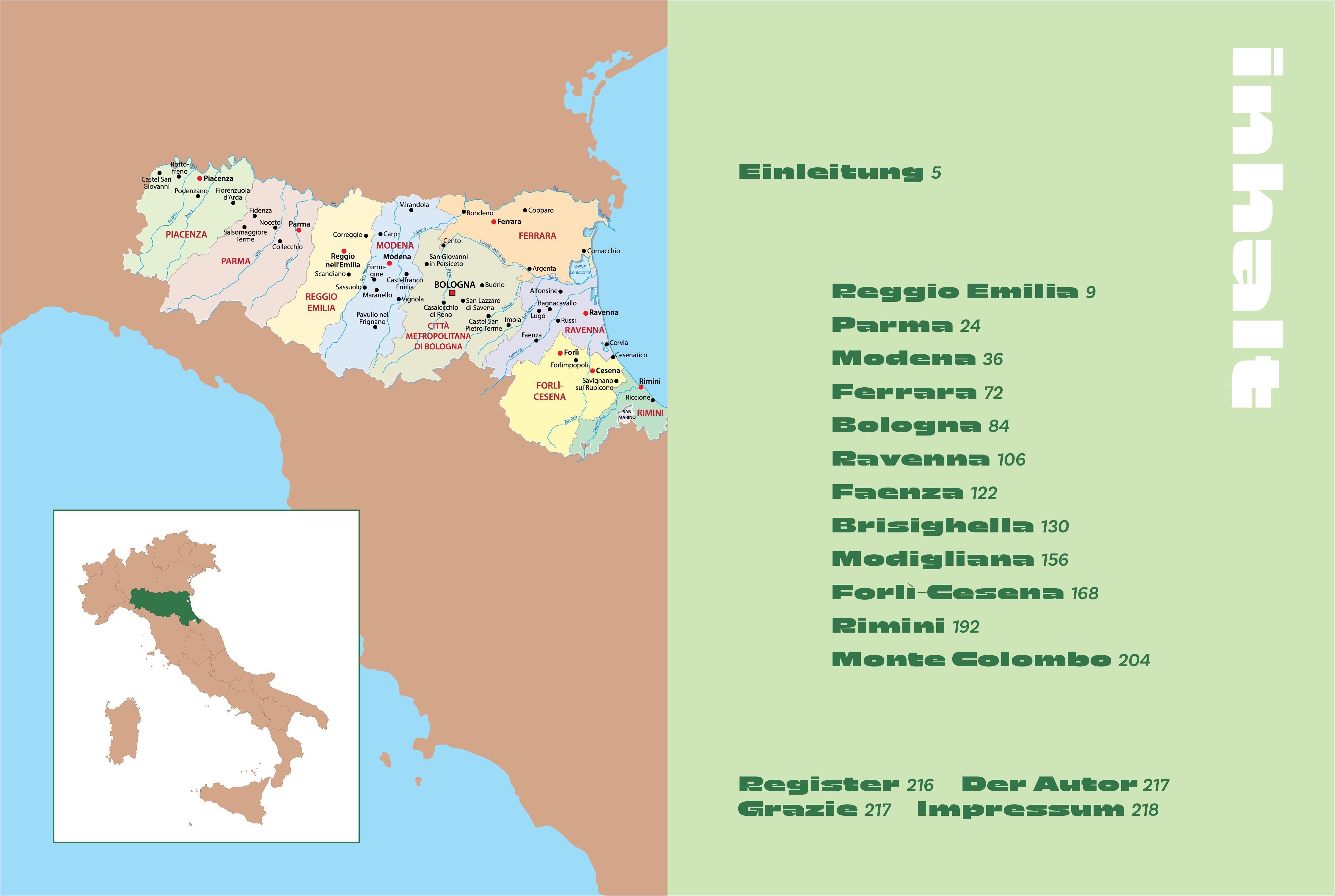 Beispielinhalt (Bild) Emilia-Romagna. Il Cuore del Gusto